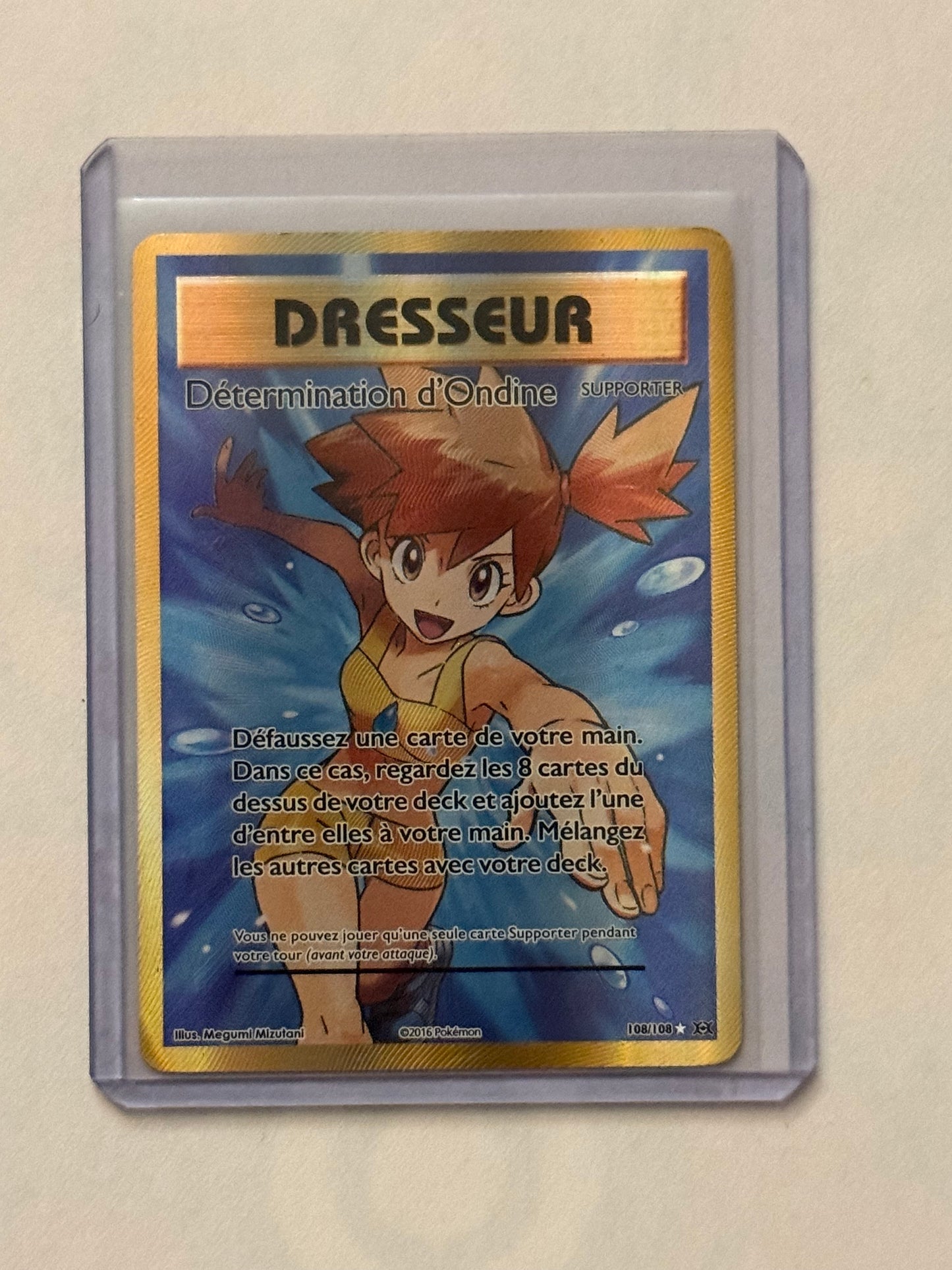 Carte Pokémon FA Determination Ondine (EVO 108) Excellent/good Française + 1 carte mystère