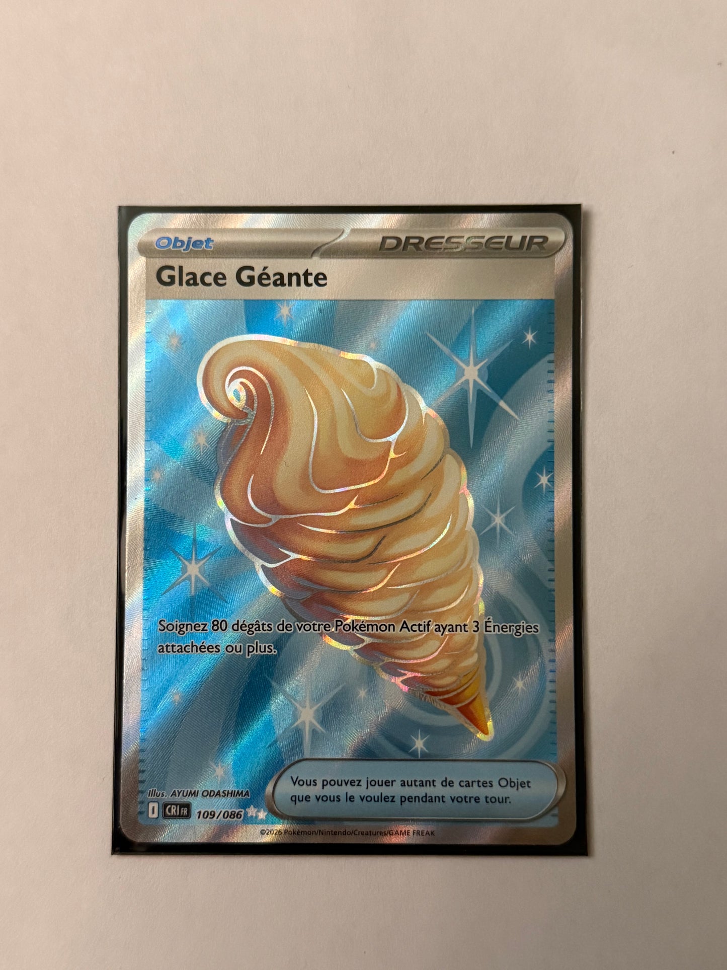 Carte Pokémon FA Glace géante (M4 109) Mint Française + 1 carte mystère