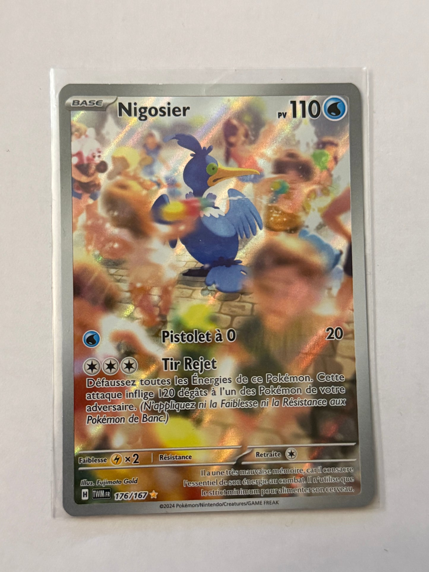 Carte Pokémon AR Nigosier (Ev6 176) Mint Française + 1 carte mystère