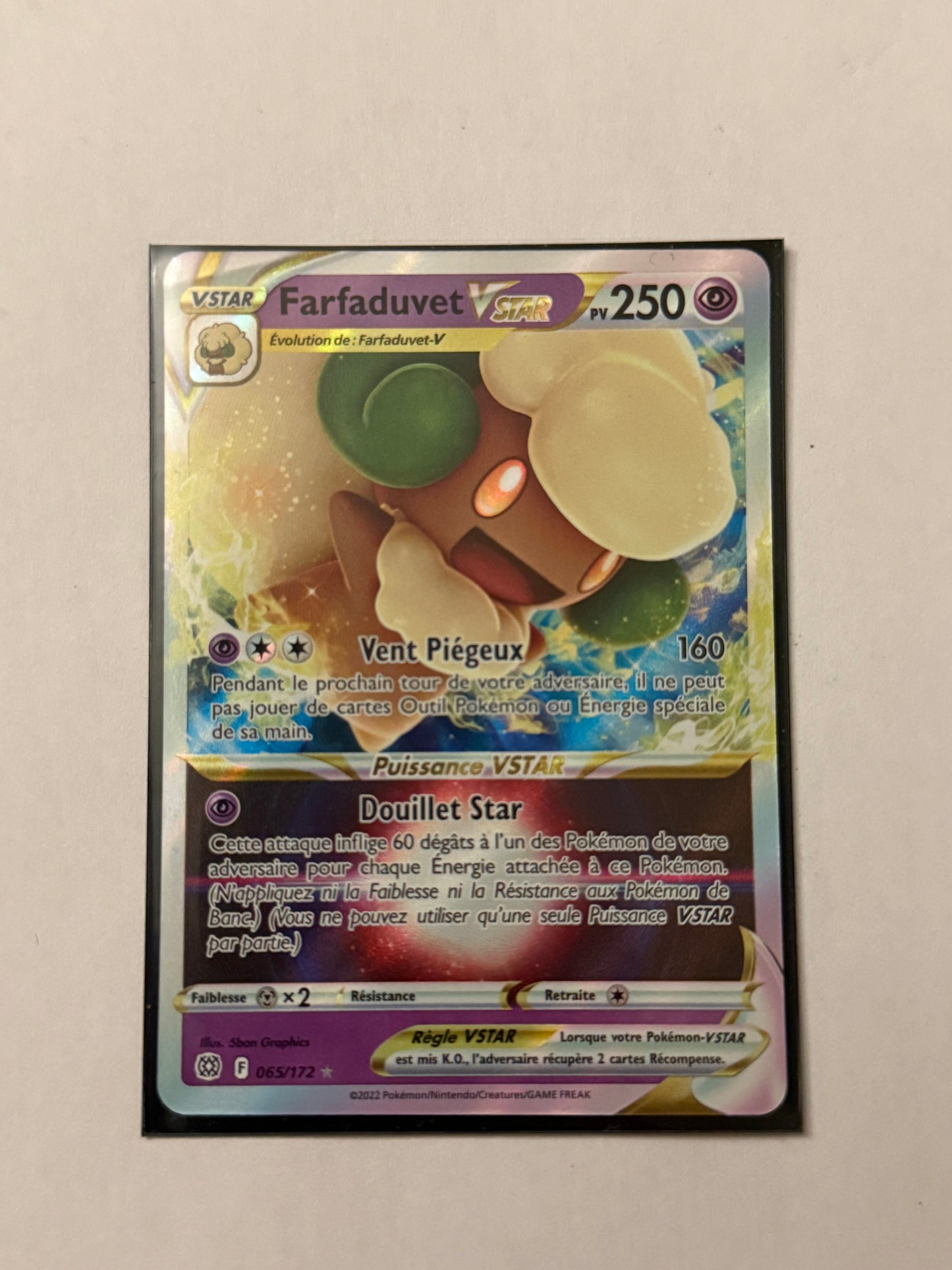 Carte Pokémon Farfaduvet Vstar (EB9 065) Mint Française + 1 carte mystère