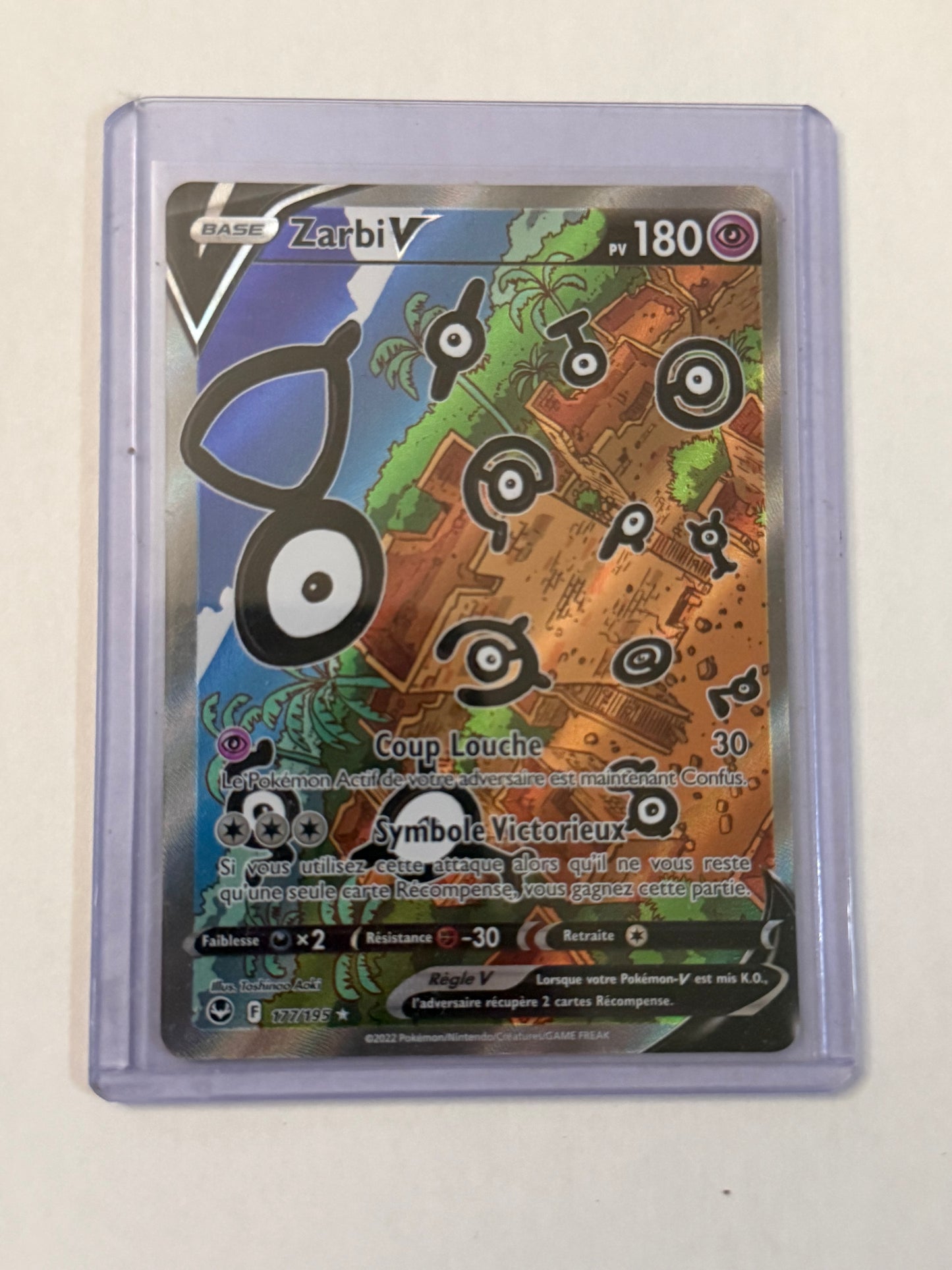 Carte Pokémon ALT Zarbi V (Eb11 177) Mint Française + 1 carte mystère