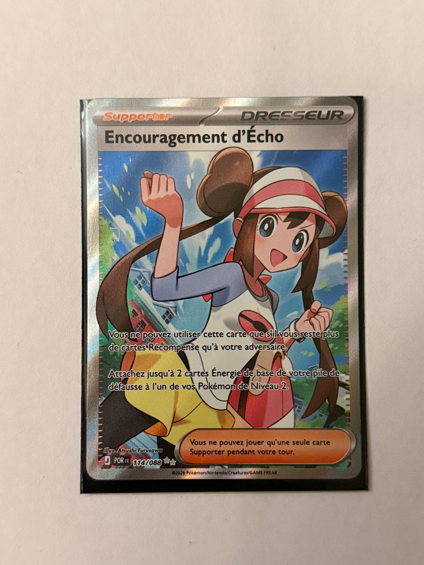 Carte Pokémon FA Encouragement Écho (M3 114) Mint Française + 1 carte mystère
