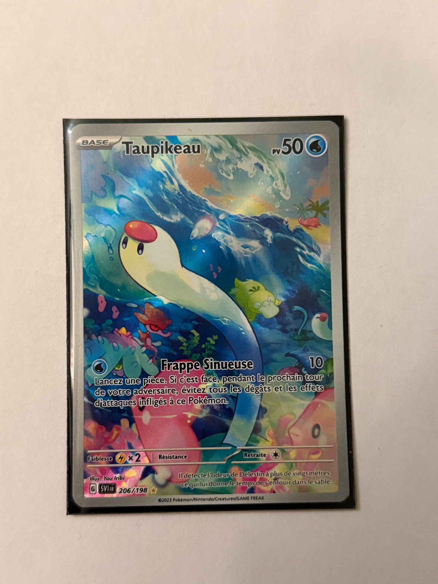 Carte Pokémon AR Taupikeau (EV1 206) Mint Française + 1 carte mystère
