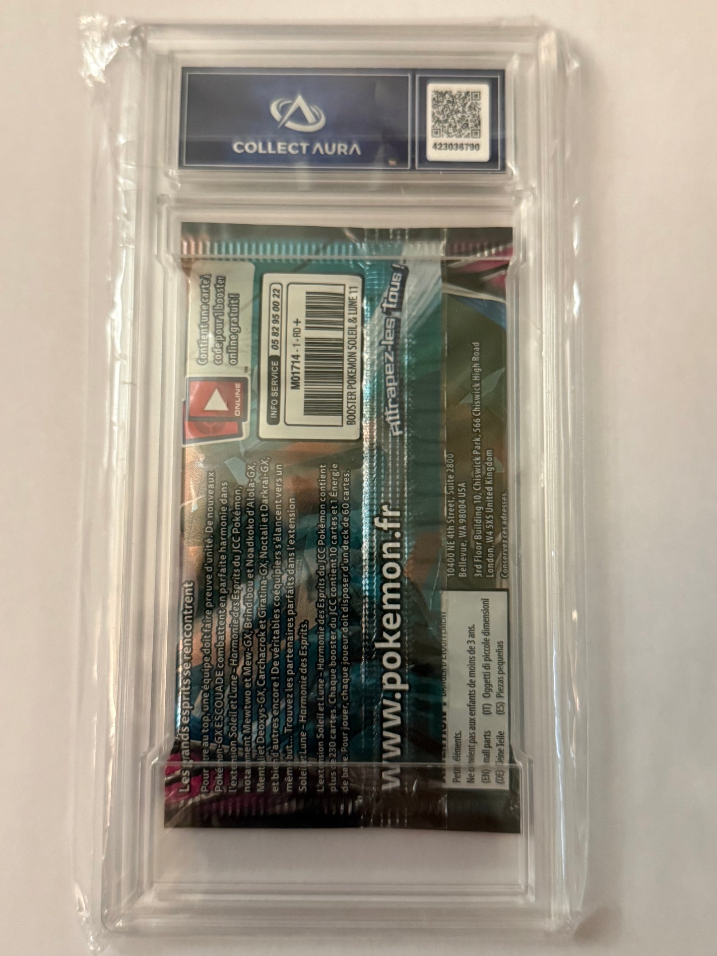 Booster Pokémon Harmonie des esprits illustration Mew (SL11) collectaura 9 gradé Francais + 1 carte mystère offerte