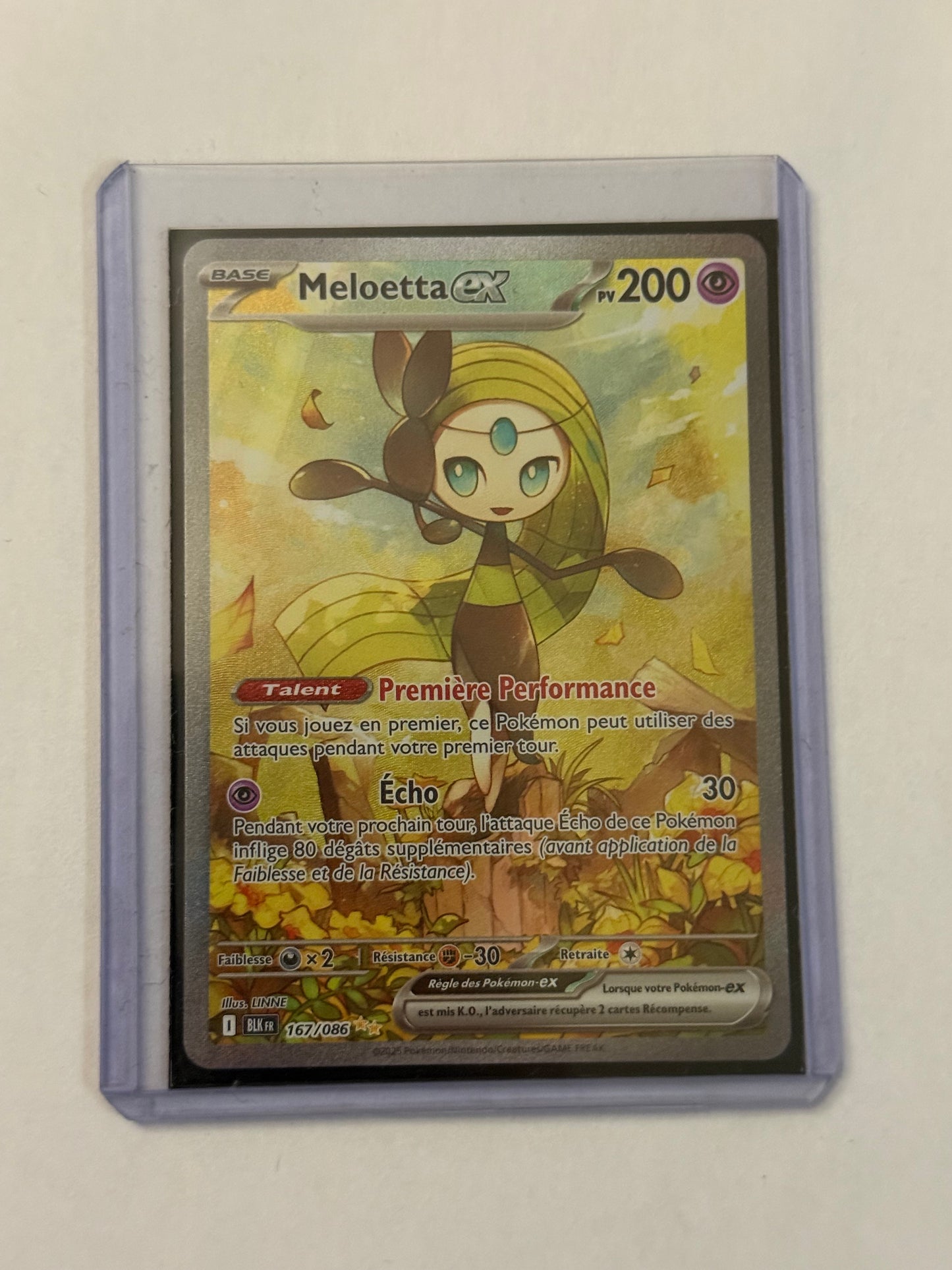 Carte Pokémon ALT Meloetta ex (Ev10.5 167) Mint Française + 1 carte mystère