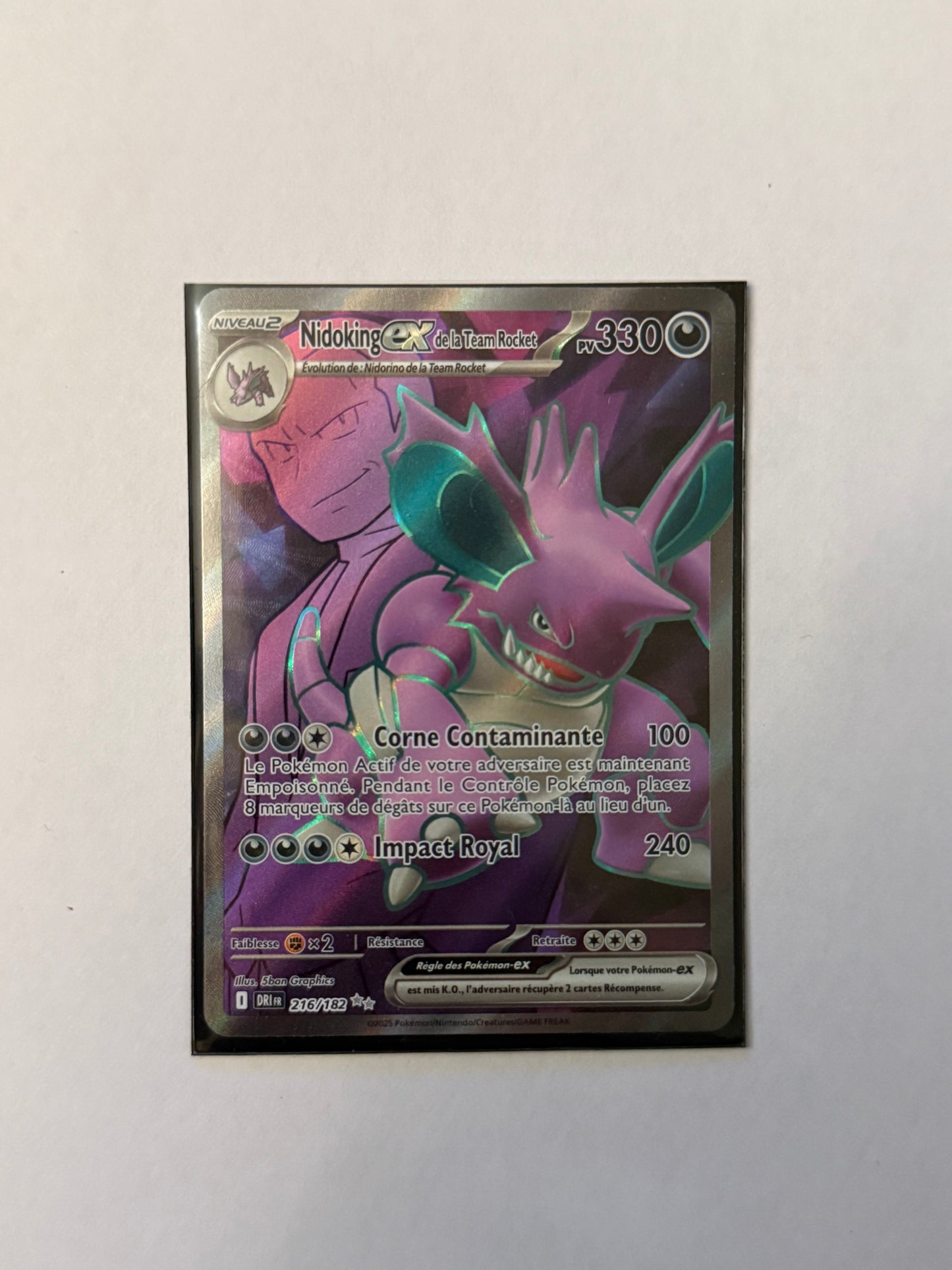 Carte Pokémon FA Nidoking (EV10 216) Mint Française + 1 carte mystère