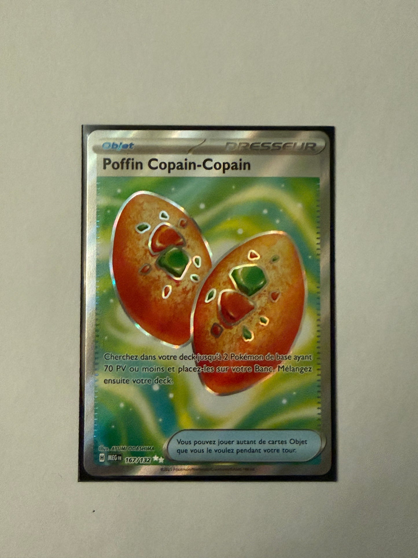 Carte Pokémon FA Poffin Copain-Copain (Me1 167) Mint Française + 1 carte mystère