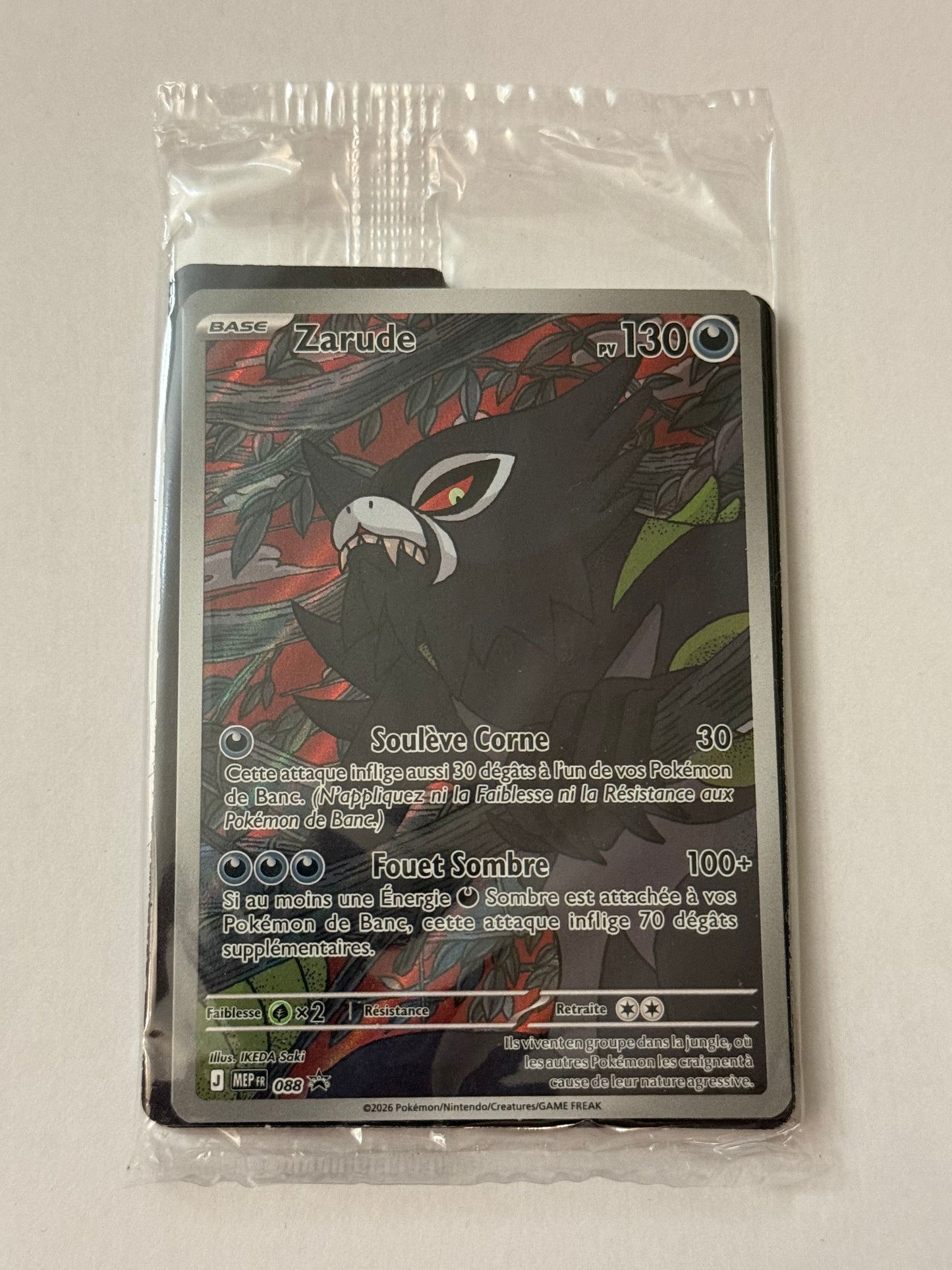 Carte Pokemon Promo Zarude (088) Scellée Française + 1 carte mystère offerte
