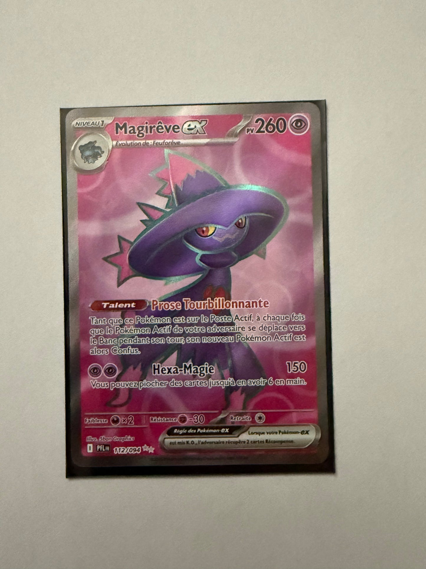Carte Pokémon FA Magireve ex (Me2 112) Mint Française + 1 carte mystère