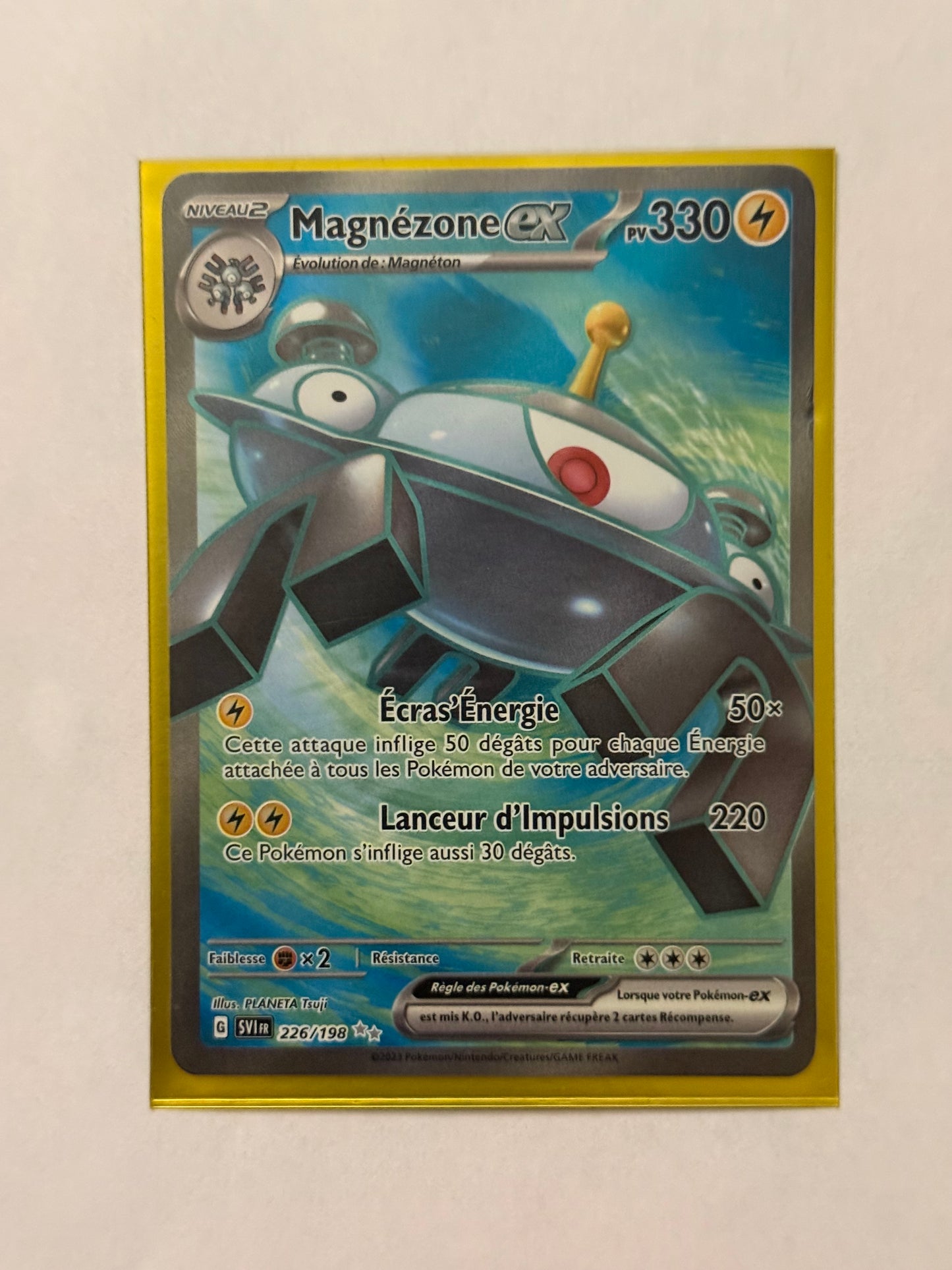 Carte Pokémon FA Magnezone ex (Ev1 226) Mint Française + 1 carte mystère