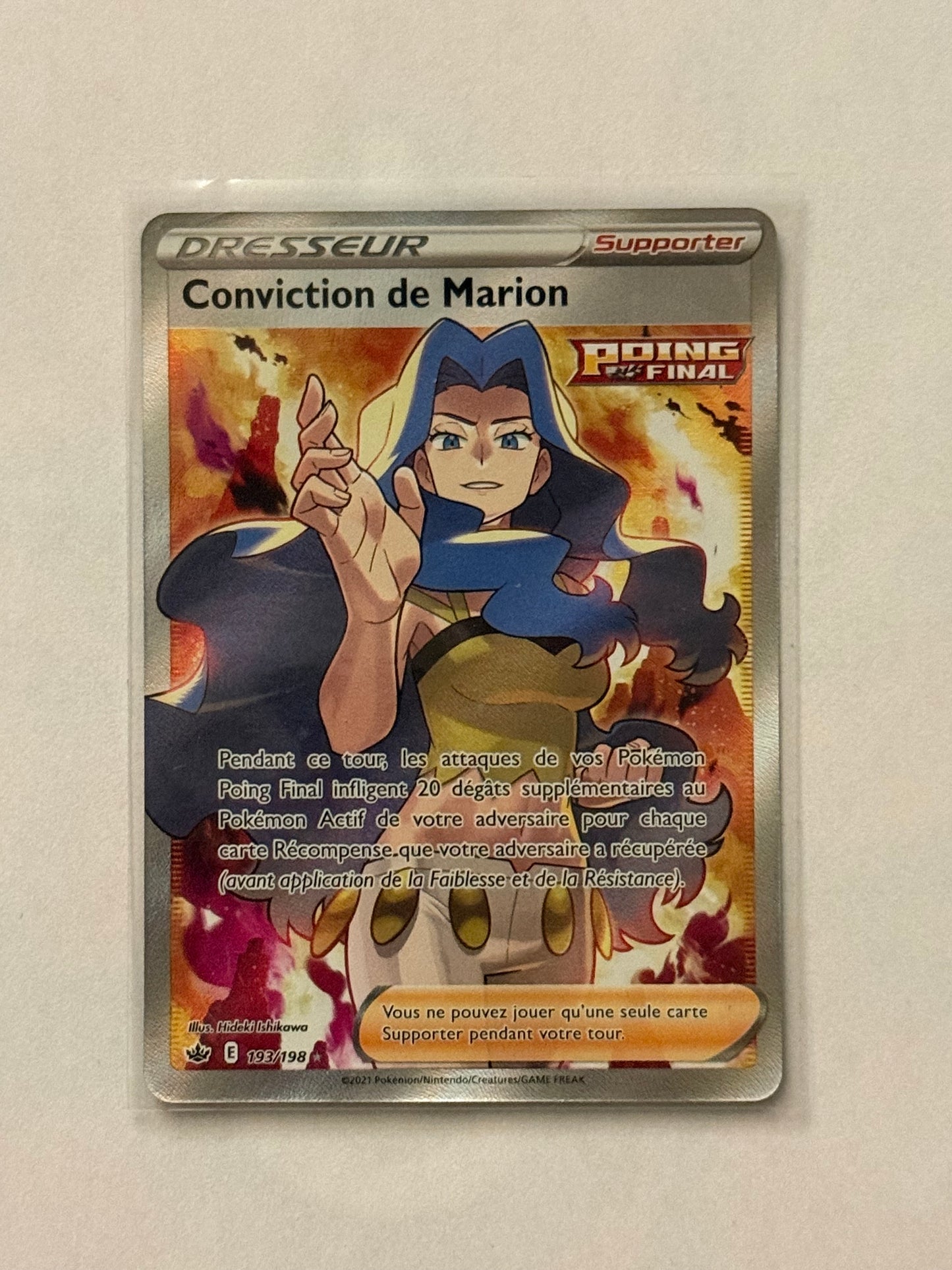 Carte Pokémon FA Conviction de Marion (Eb9 193) Mint Française + 1 carte mystère