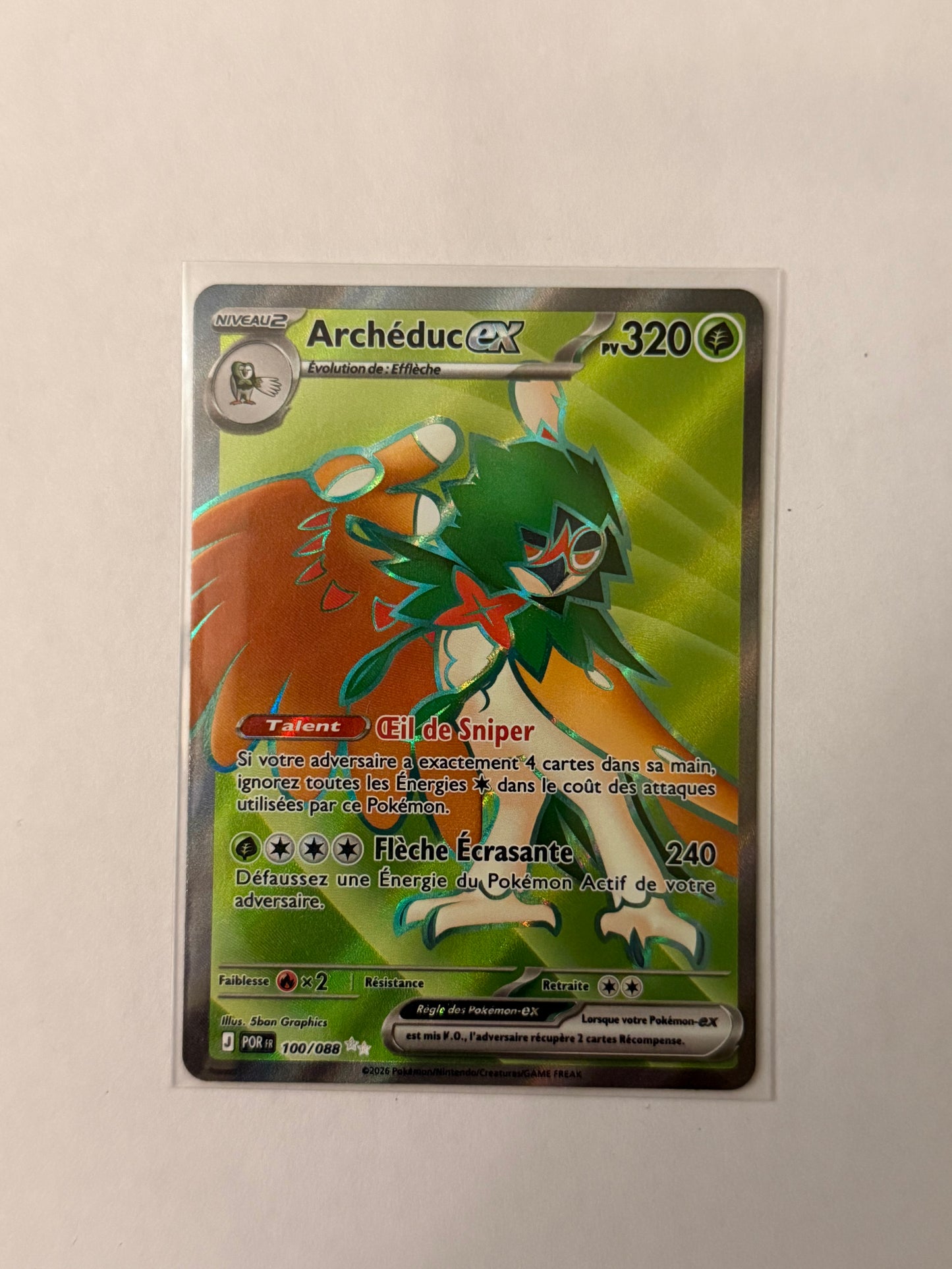 Carte Pokémon FA Archeduc Ex (M3 100) Mint Française + 1 carte mystère