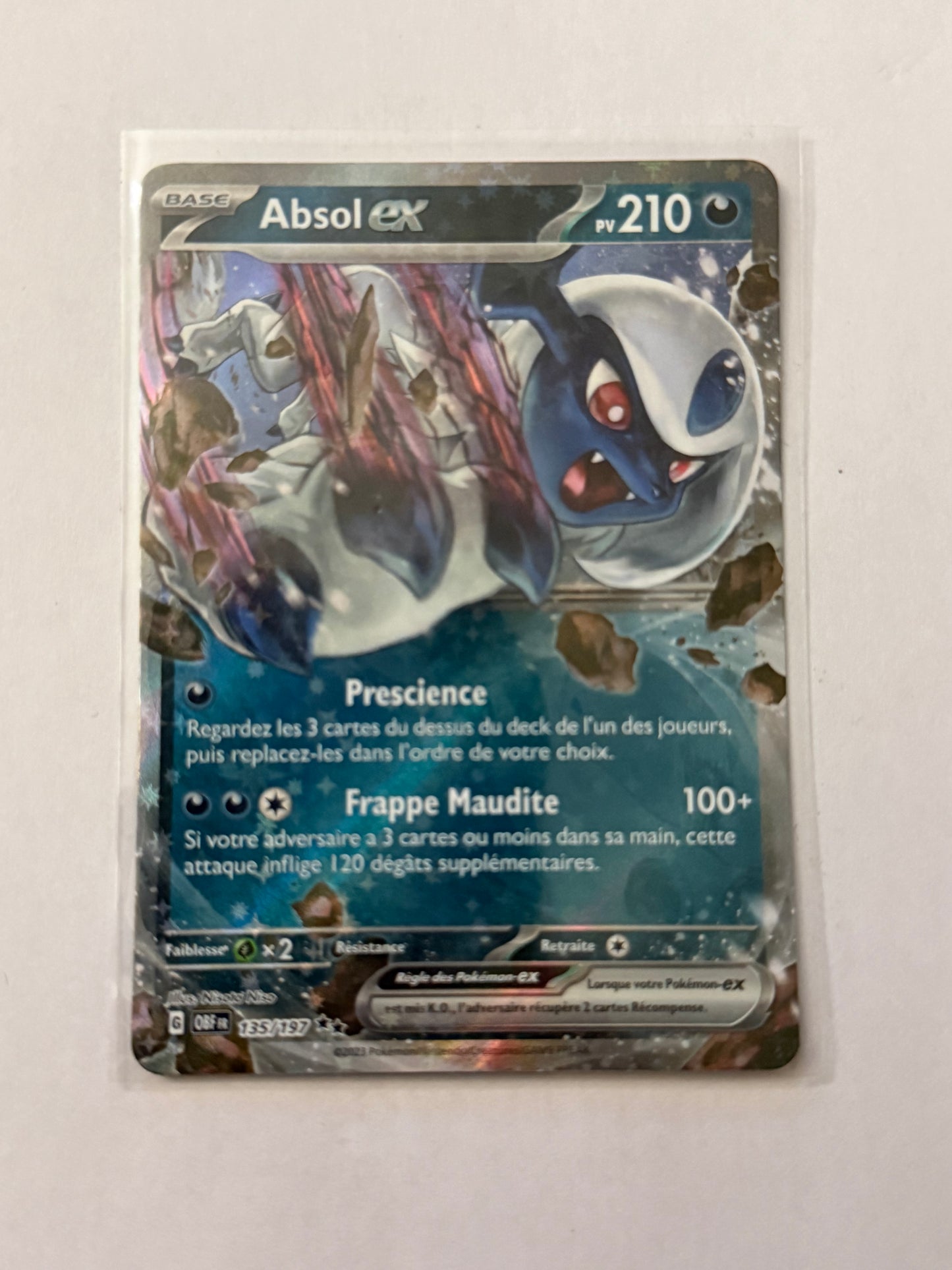 Carte Pokémon Absol Ex (Ev3 135) Mint Française + 1 carte mystère
