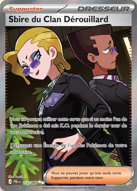Carte Pokemon FA Sbire du clan debrouillard (M5 112) mint française + 1 carte mystère offerte