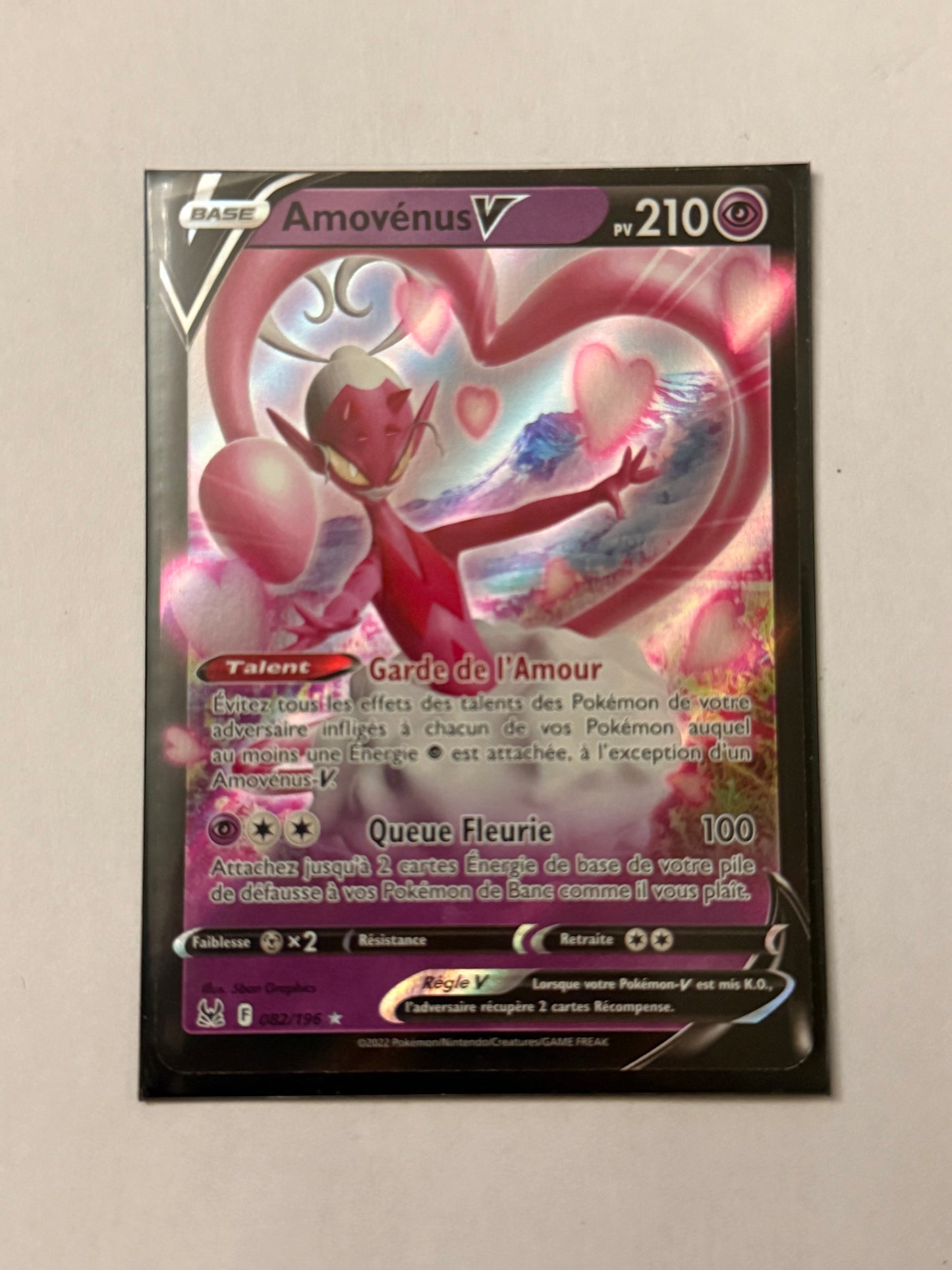 Carte Pokémon Amovenus V (EB12 082) Mint Française + 1 carte mystère