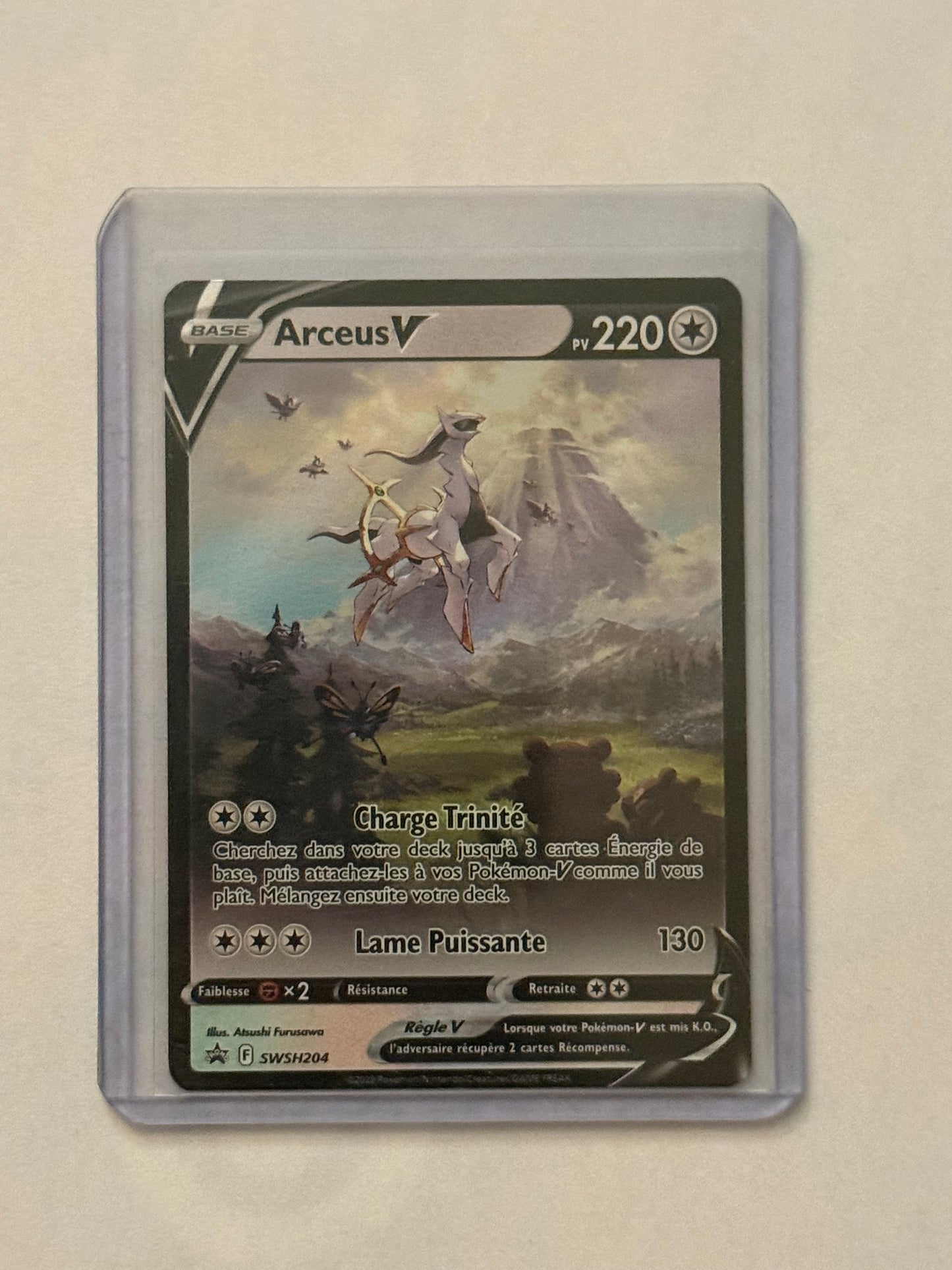 Carte Pokémon Promo Arceus V (Swsh204) Mint Française + 1 carte mystère