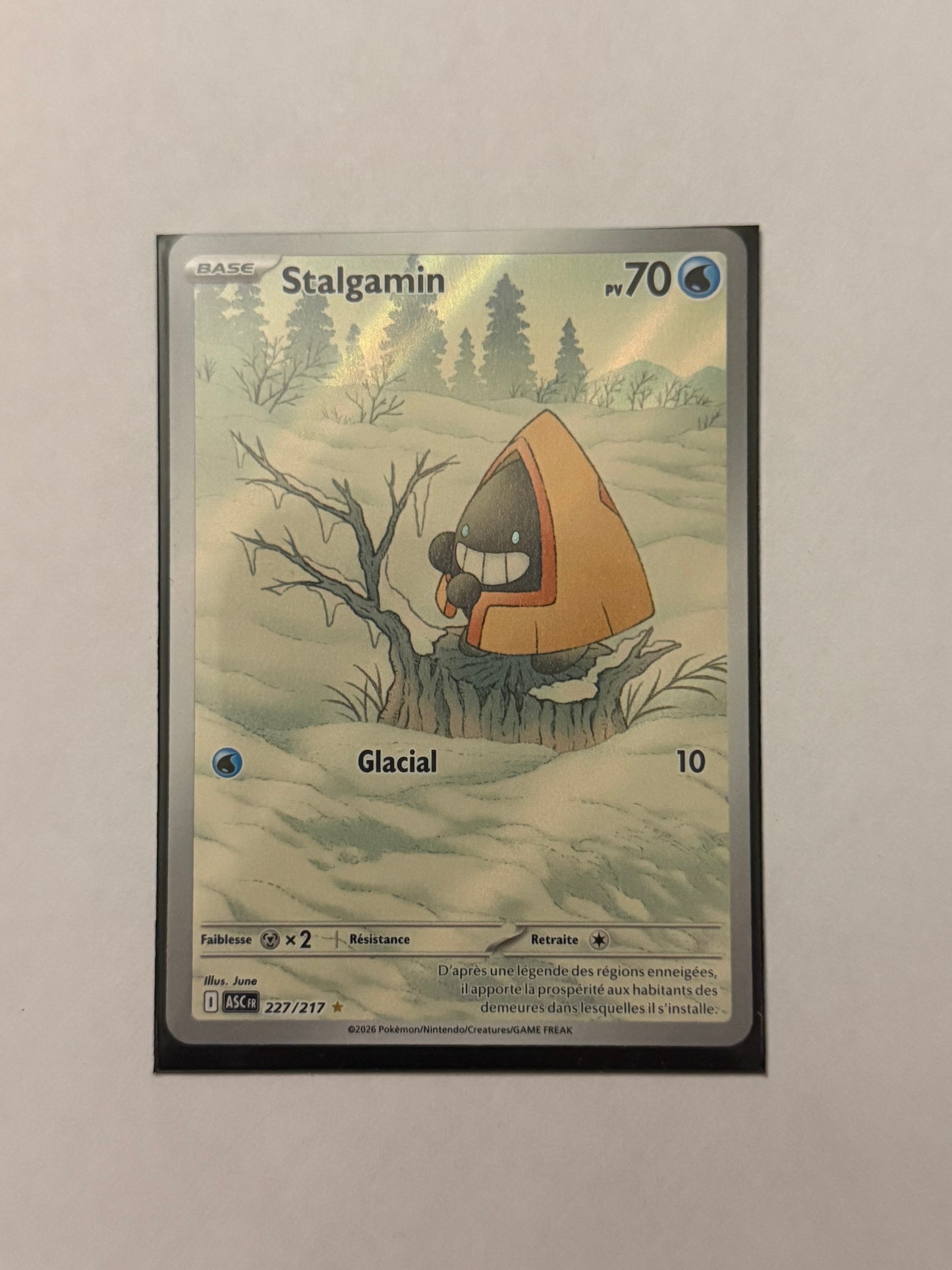 Carte Pokémon AR Stalgamin (Me2.5 227) Mint Française + 1 carte mystère