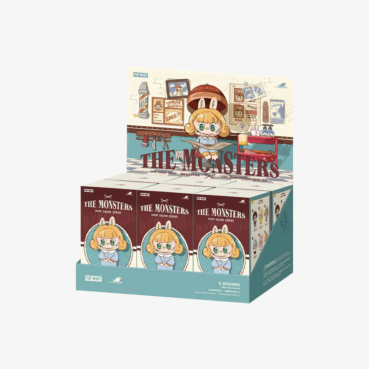 Labubu Popmart the monsters hair série salon box x6 scellée