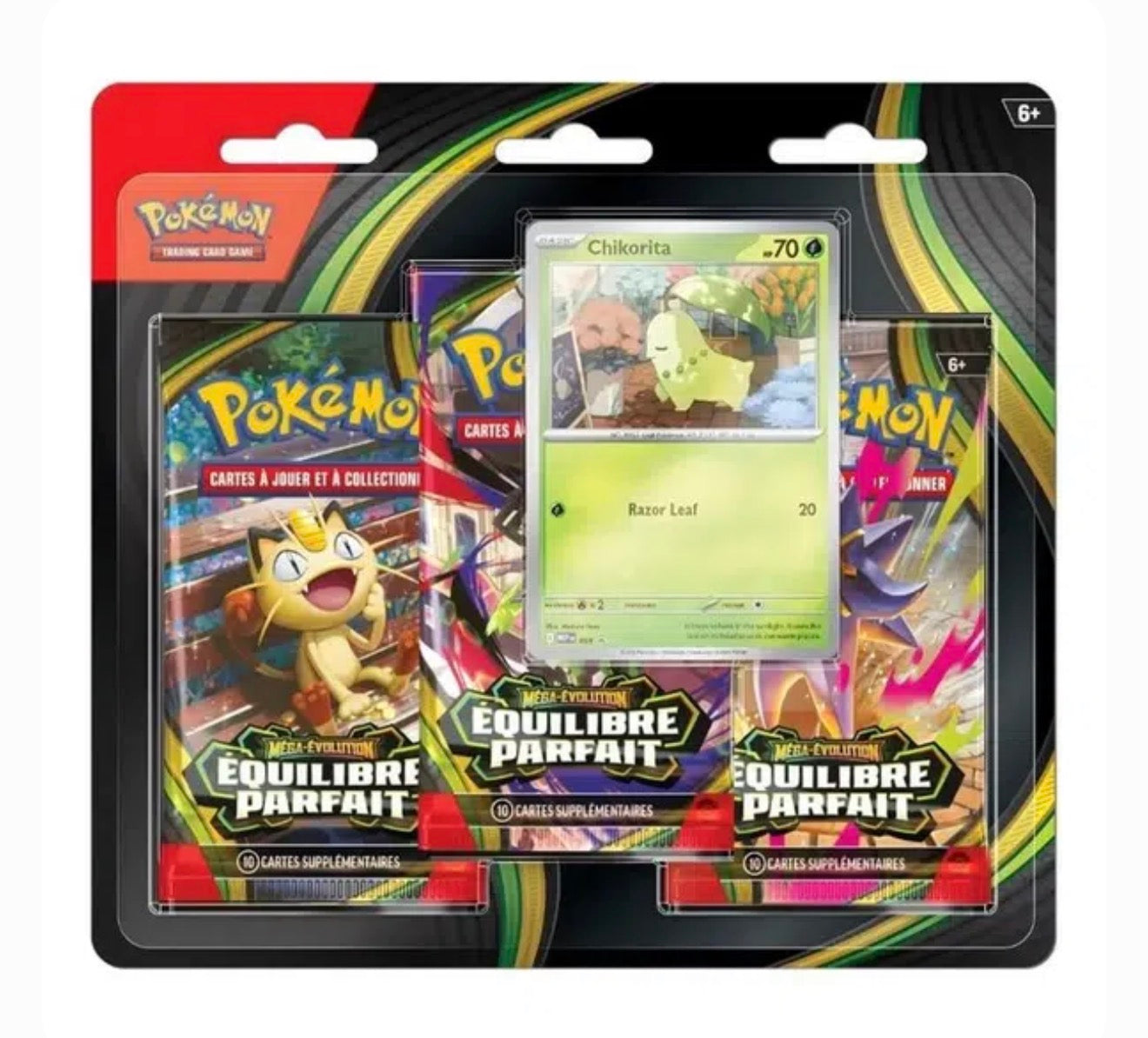 Tripack Pokémon Équilibre parfait scellé 3 boosters carte promo (Me3) Francais + 1 carte offerte