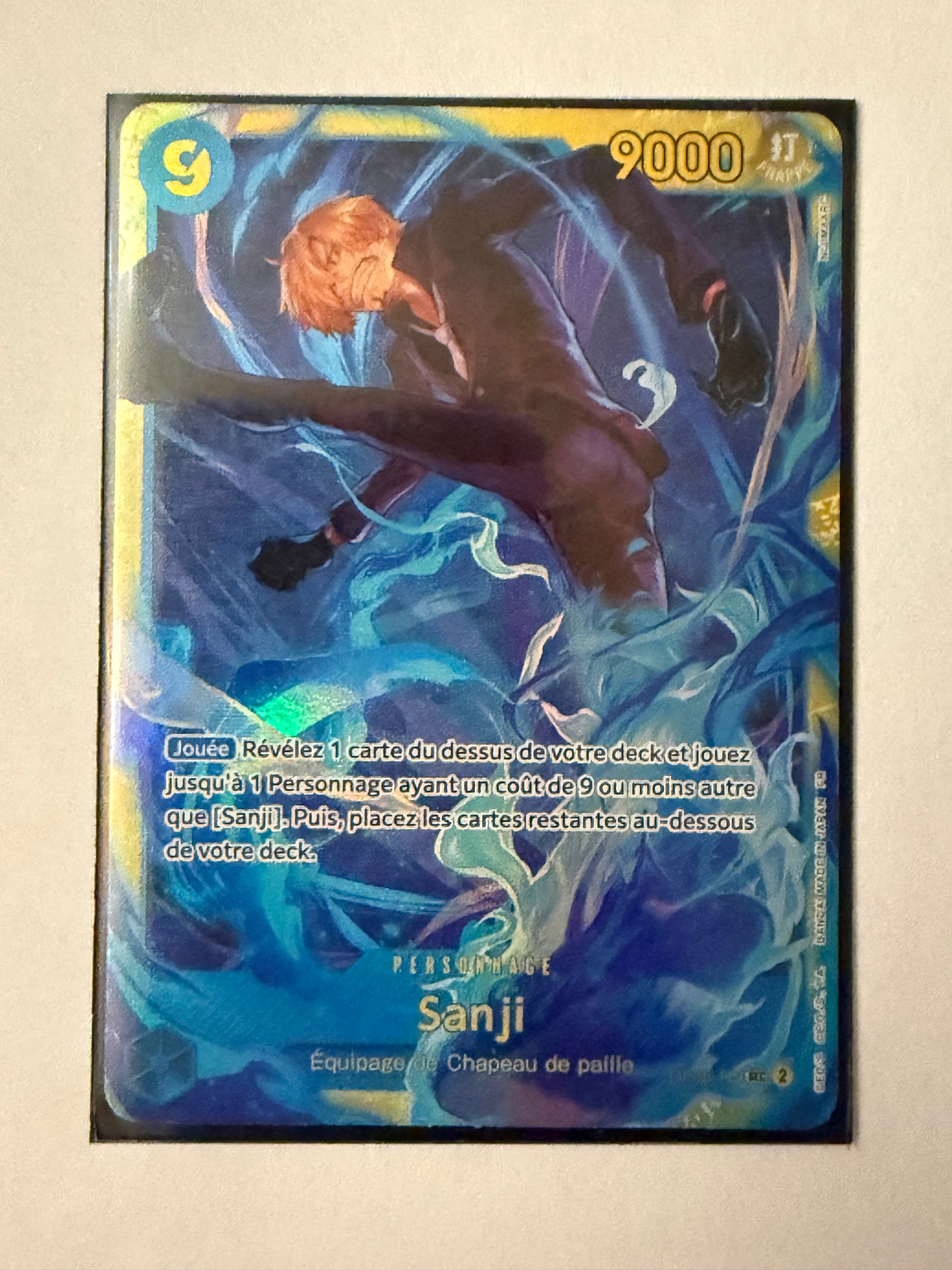Carte One Piece FA Sanji (Op06 119) Mint Française + 1 carte mystère