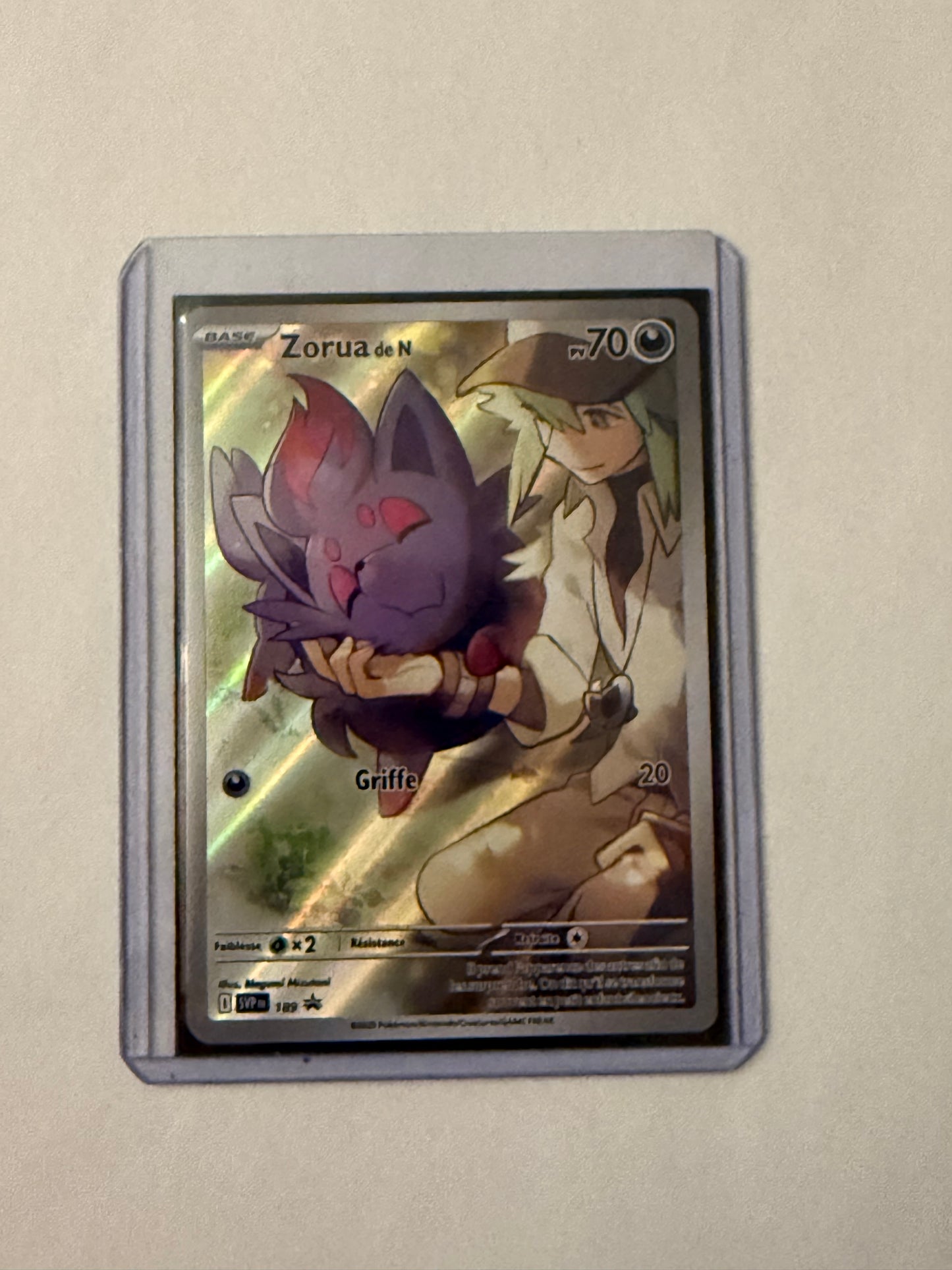 Carte Pokémon Zorua Promo (189) Mint Française + 1 carte mystère