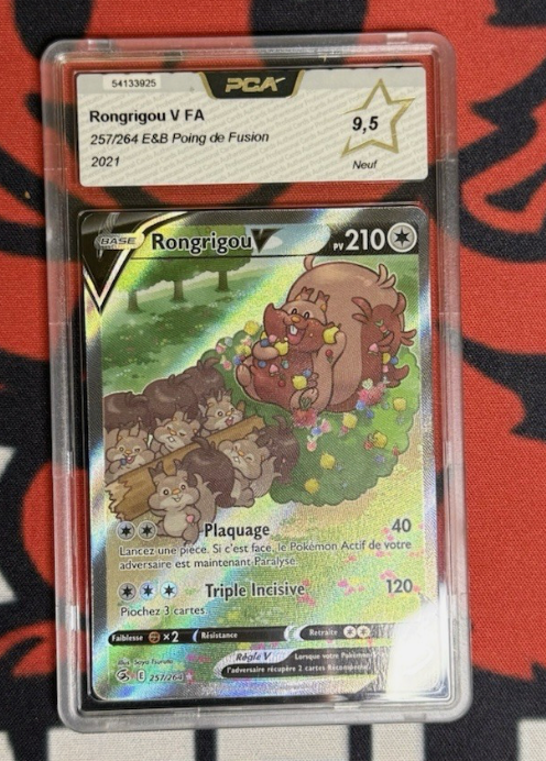 Carte Pokemon PCA 9.5 Rongigrou V ALT (EB08 257) Française + 1 carte mystère offerte