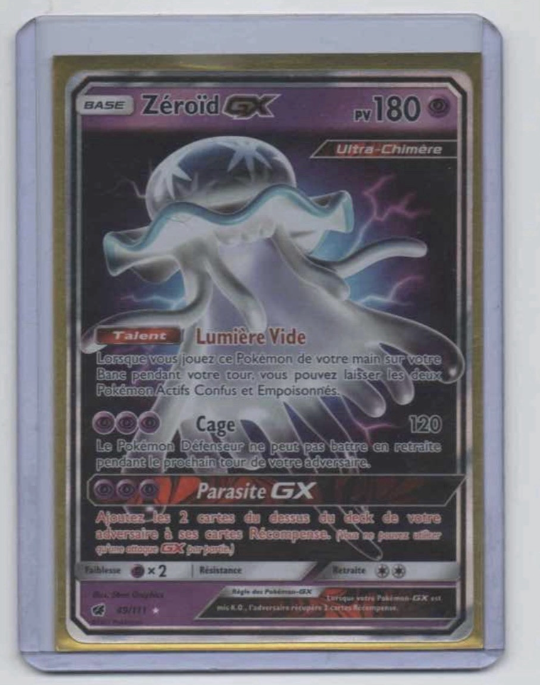 Carte Pokemon Zéroid GX (SL03 49) Mint Française + 1 carte mystère offert
