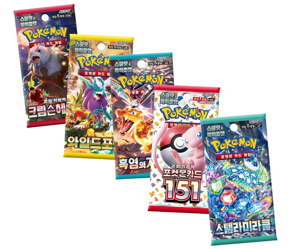 Lot De 10 Boosters Pokemon (EV,Meg) Scellés Non Trié/pesé coréens aléatoire + 2 Cartes Mystères