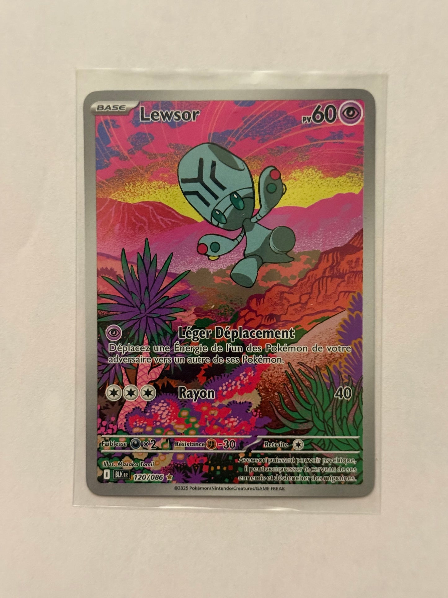 Carte Pokémon AR Lewsor (Ev10.5 120) Mint Française + 1 carte mystère