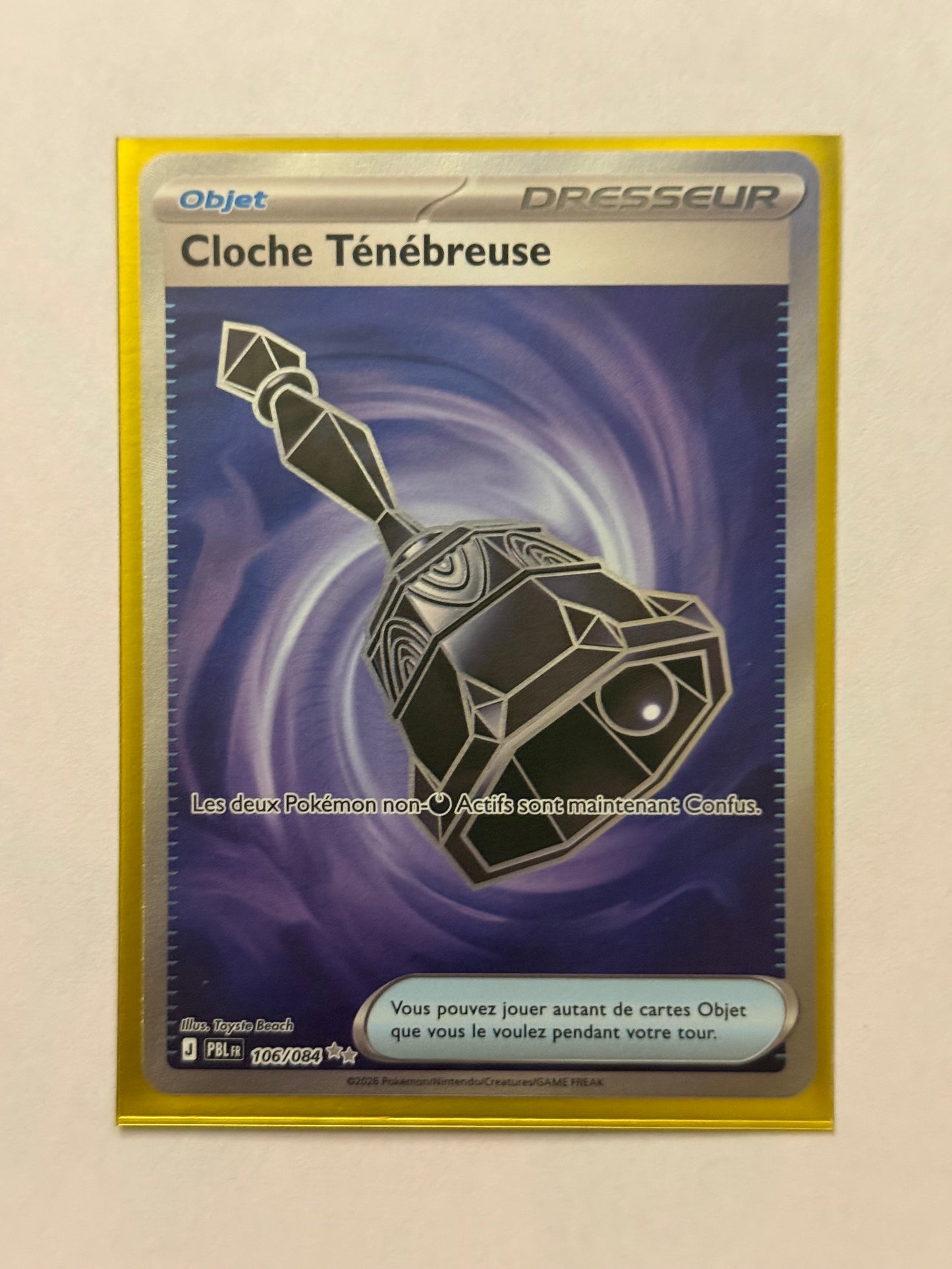 Carte Pokémon FA Cloche ténébreuse (M5 106) Mint Française + 1 carte mystère