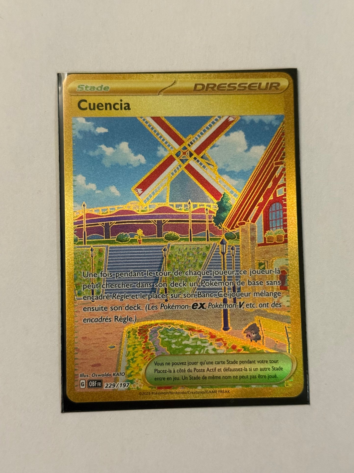 Carte Pokémon Cuencia Gold (Ev3 229) Mint Française + 1 carte mystère