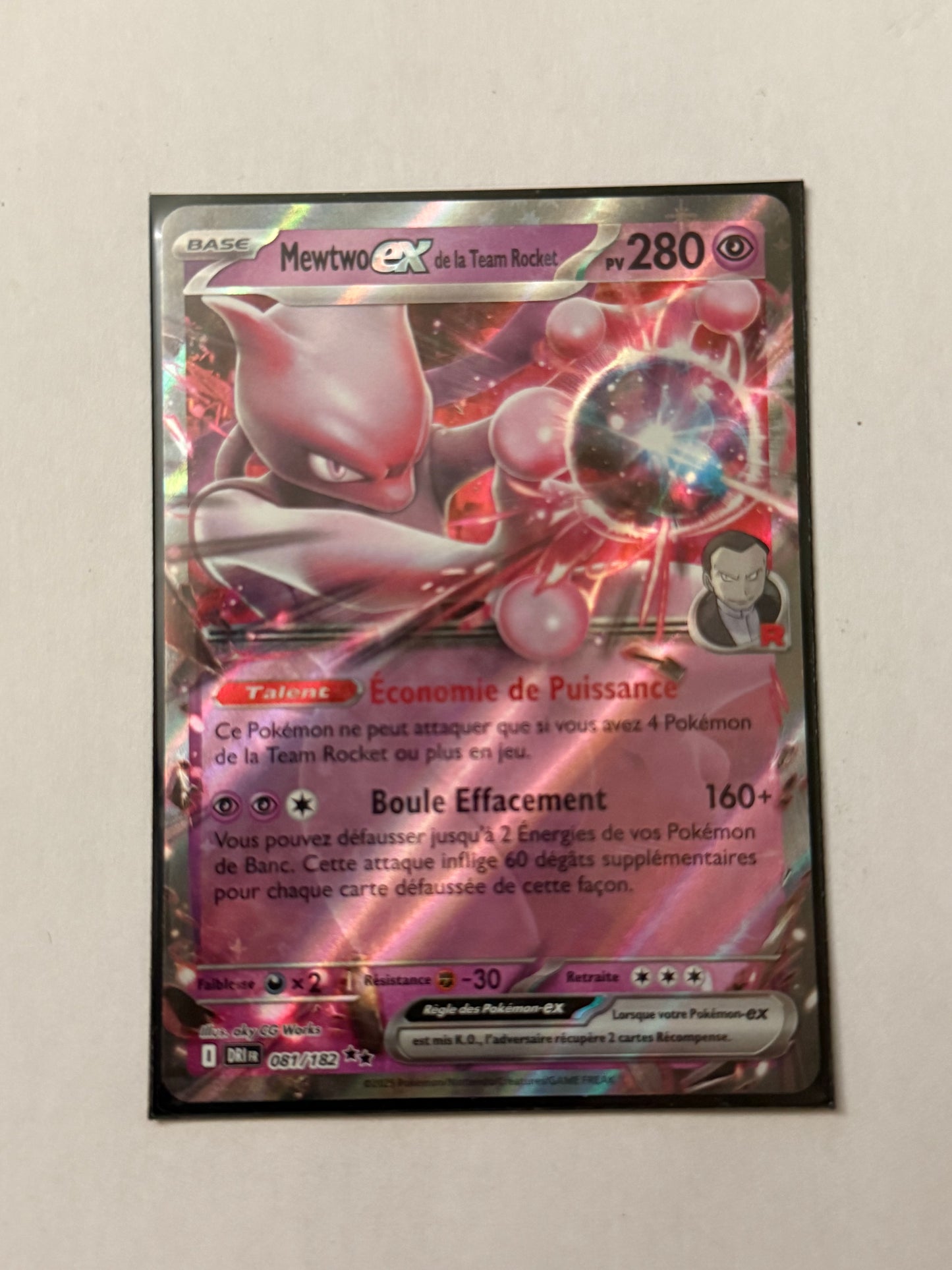 Carte Pokémon Mewtwo Ex (EV10 081) Mint Française + 1 carte mystère