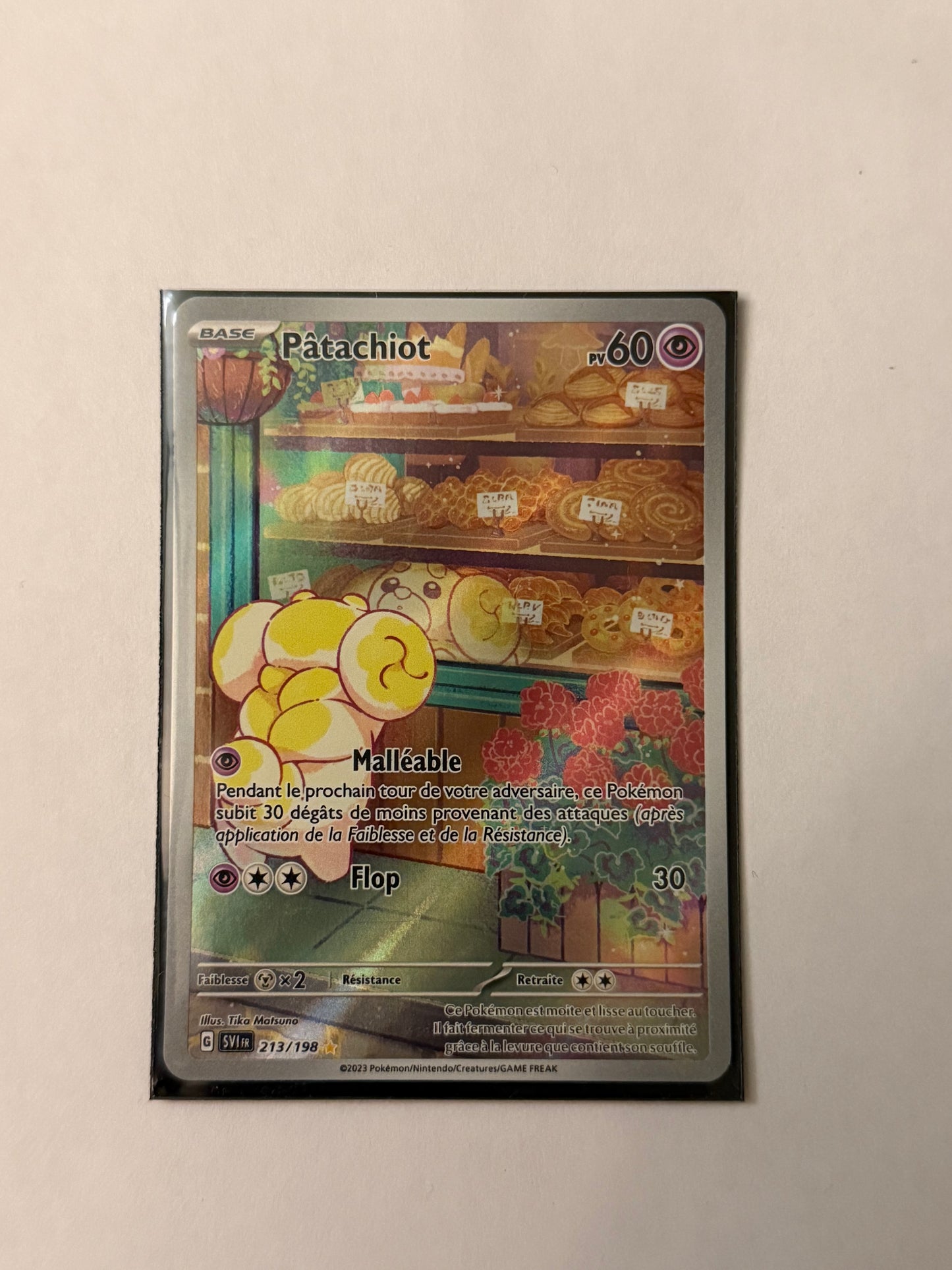 Carte Pokémon AR Patachiot (EV1 213) Mint Française + 1 carte mystère