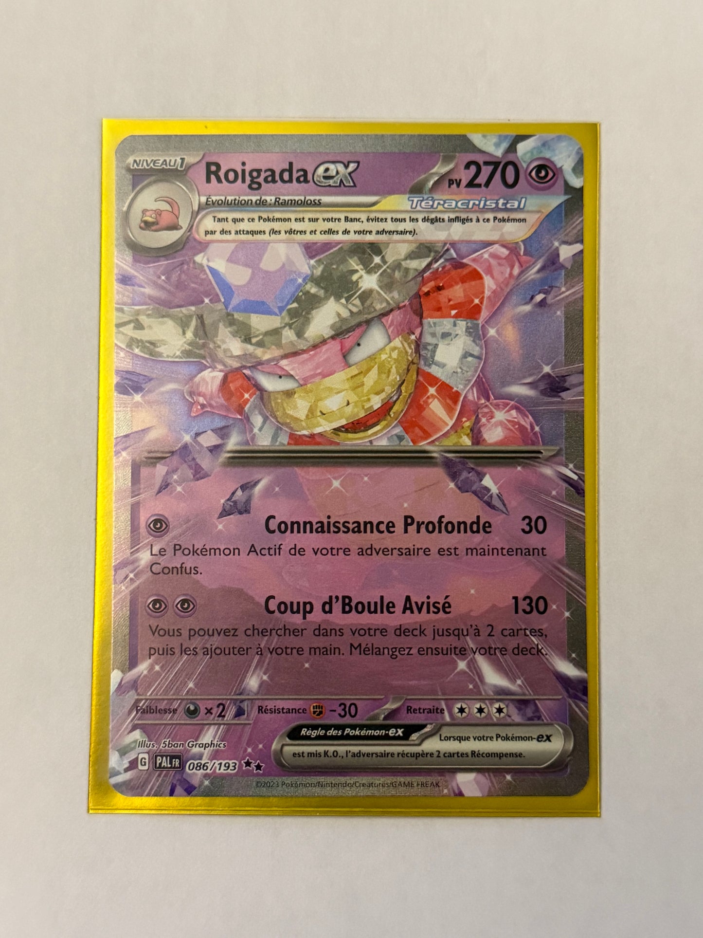 Carte Pokemon Roigada ex (Ev2 086) Mint Française + 1 carte mystère