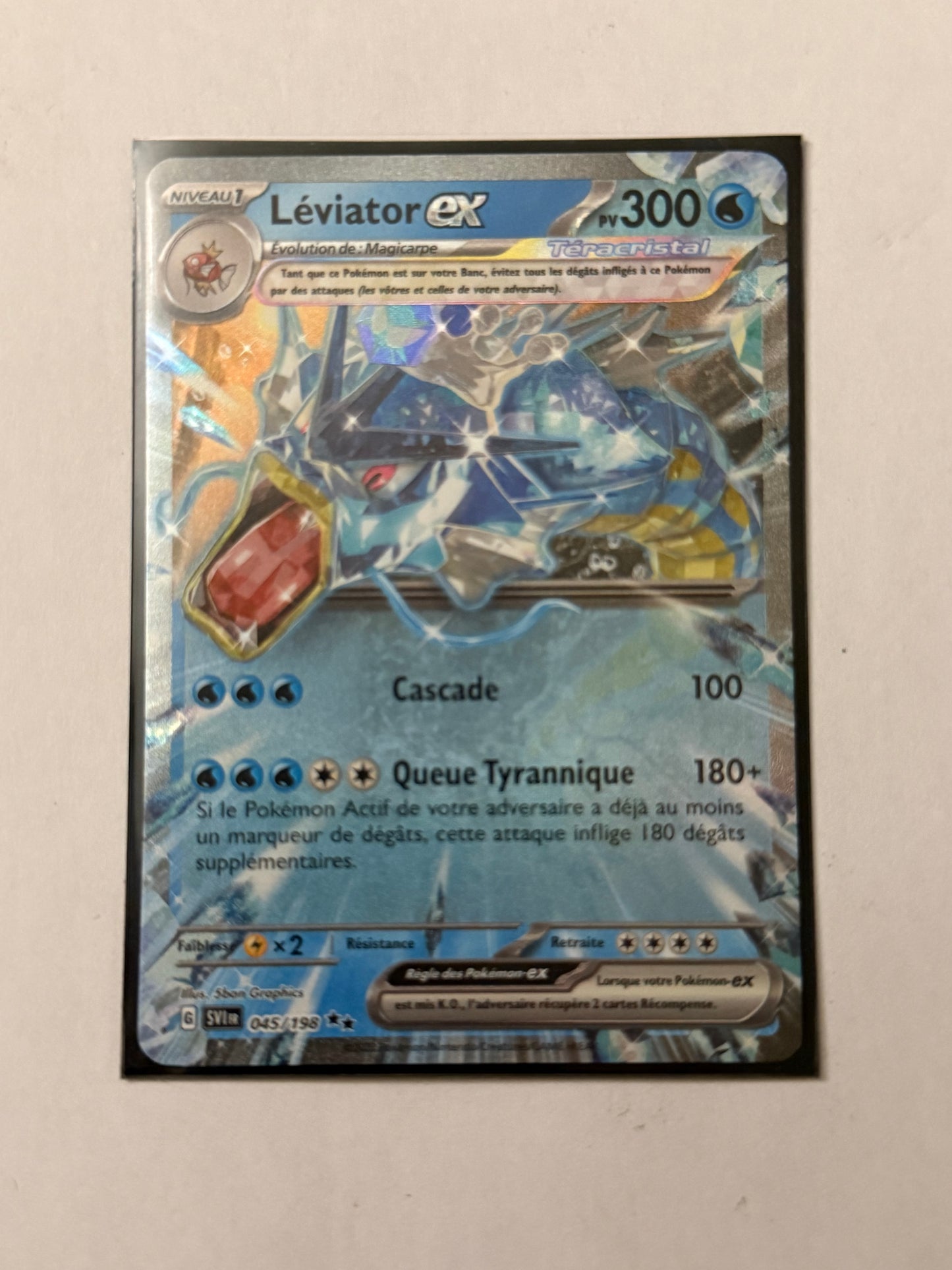 Carte Pokémon Leviator Ex (EV1 045) Mint Française + 1 carte mystère