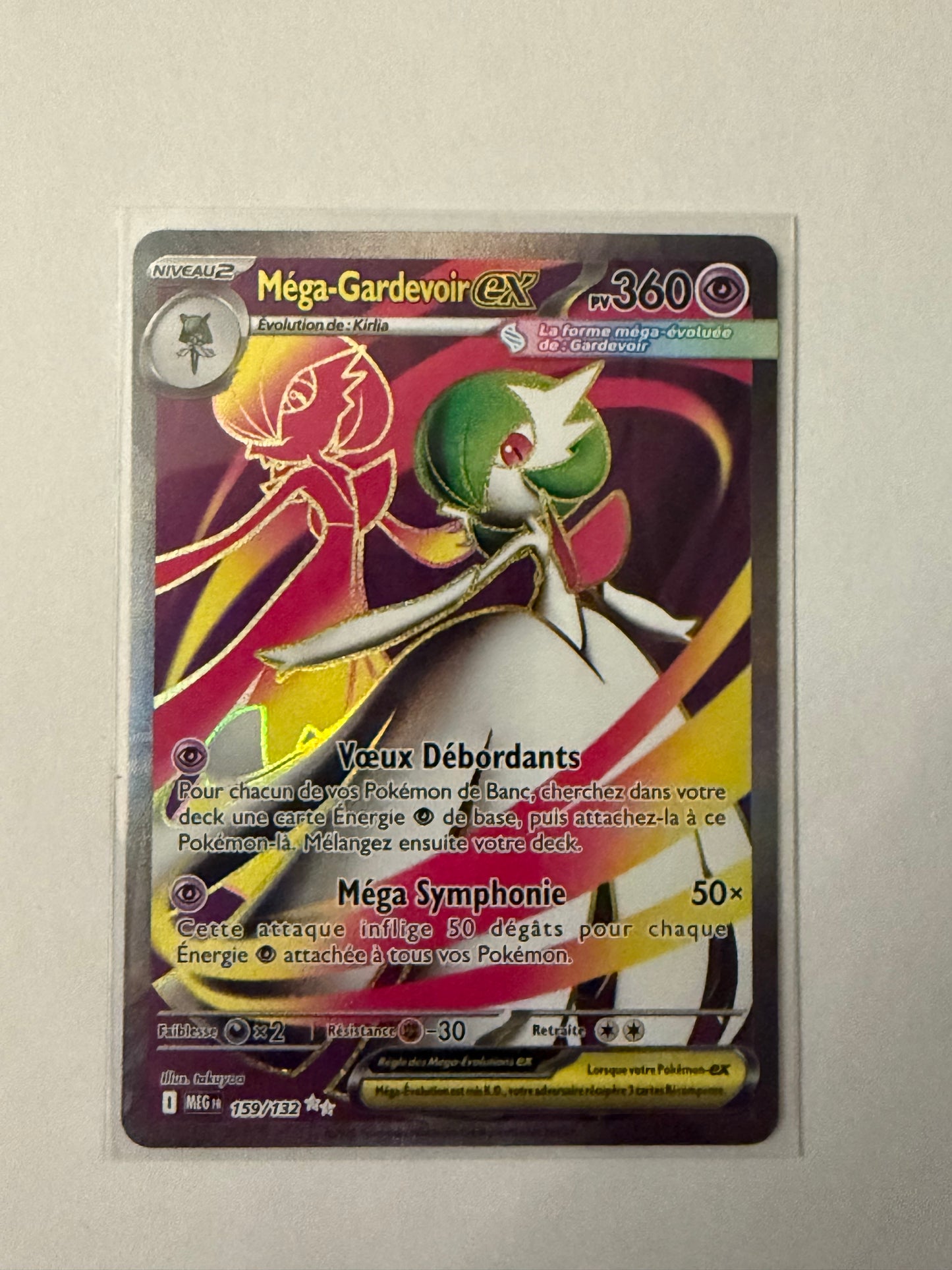 Carte Pokémon FA Mega Gardevoir Ex (Me1 159) Mint Française + 1 carte mystère