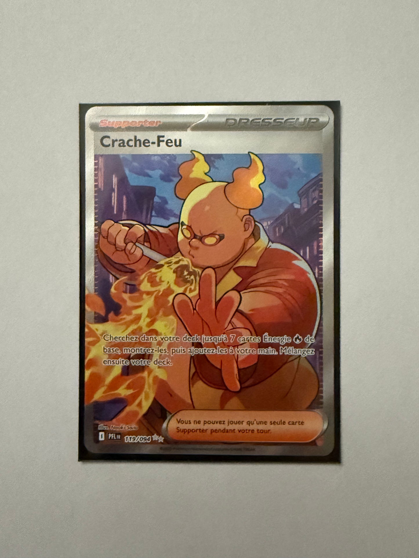 Carte Pokémon FA Crache Feu (Me2 119) Mint Française + 1 carte mystère