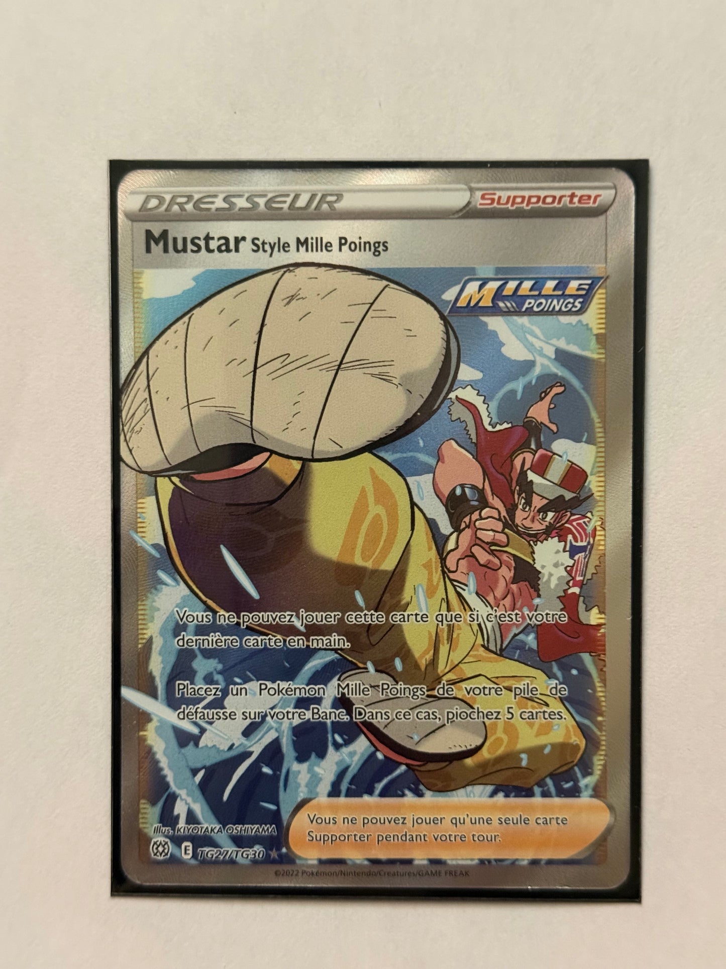 Carte Pokémon FA Mustar Mille Poing (Eb10 Tg27) Mint Française + 1 carte mystère
