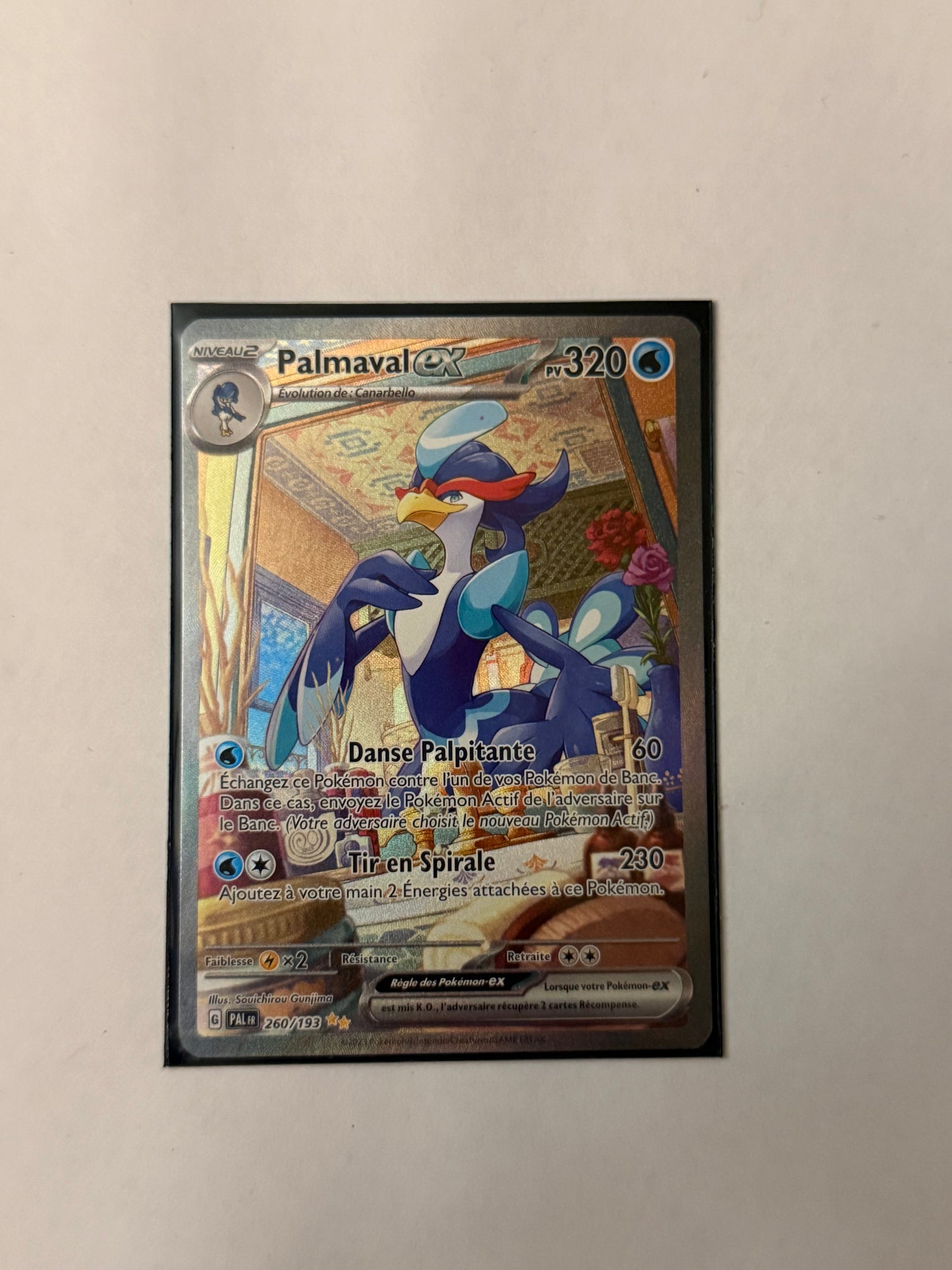 Carte Pokémon ALT Palmaval Ex (EV2 260) Mint Française + 1 carte mystère