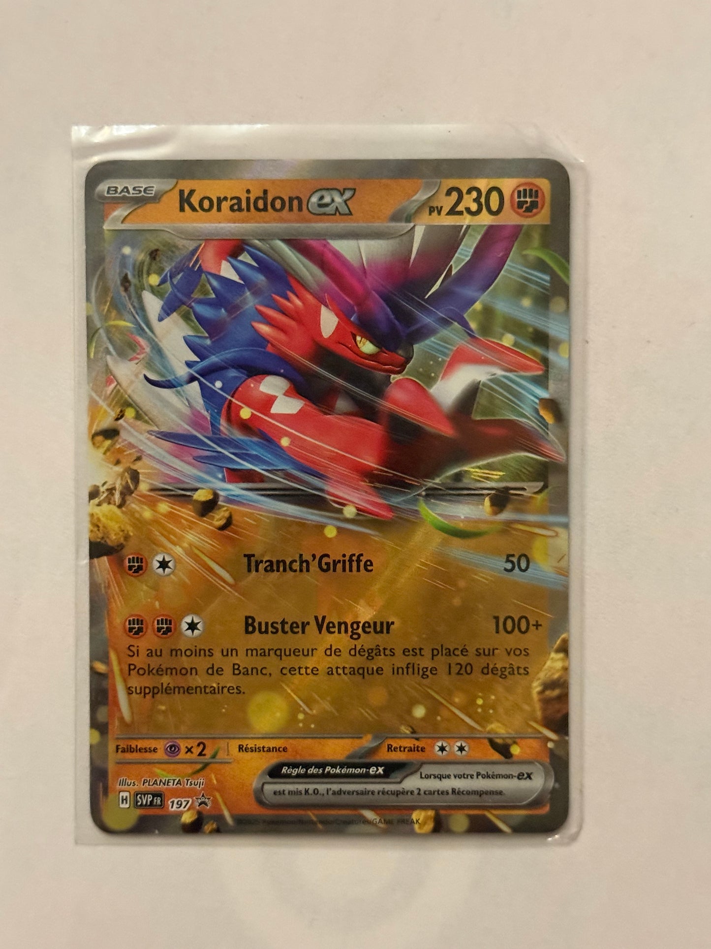 Carte Pokémon Promo Koraidon ex (197) Mint Française + 1 carte mystère