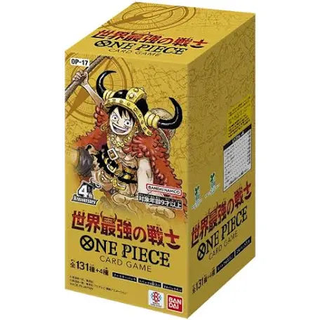 Display One Piece World Strongest Warriors (op17) scellé Japonaise + 1 carte mystère