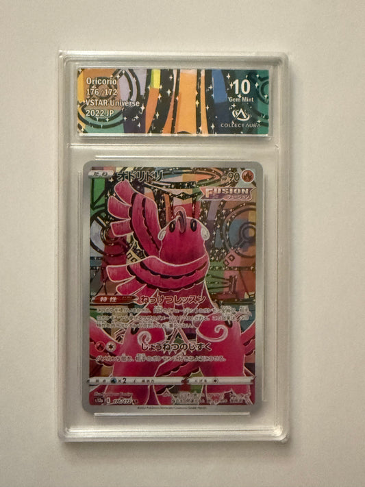 Carte Pokemon AR Plumeline (S12a 176) Japonaise gradée 10 Collectaura + 1 carte mystère