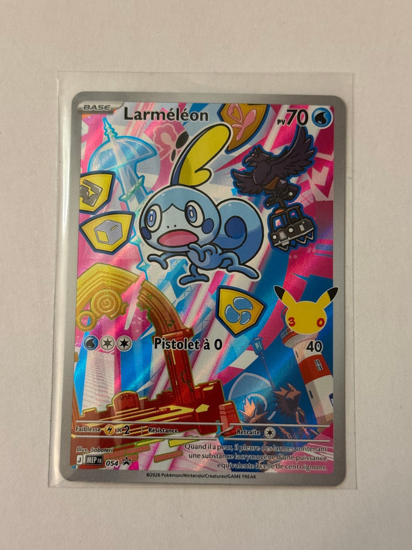Carte Pokemon Promo Larmeleon (30ans 054) Mint Française + 1 carte mystère offerte