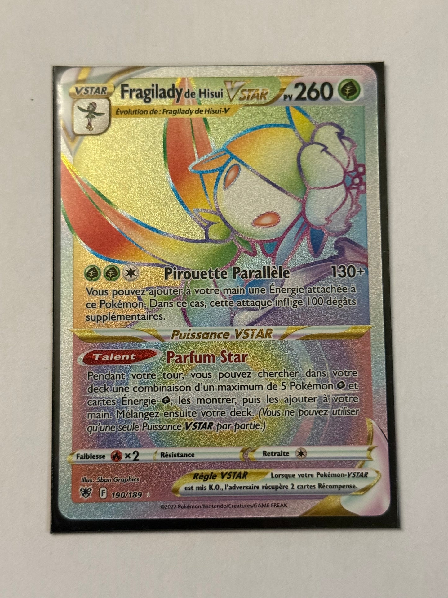 Carte Pokémon Fragilady Vstar (Eb10 190) Mint Française + 1 carte mystère