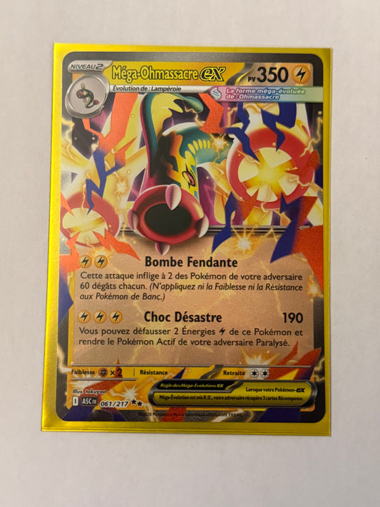 Carte Pokemon Mega Ohmassacre ex (M2.5 061) Mint Française + 1 carte mystère