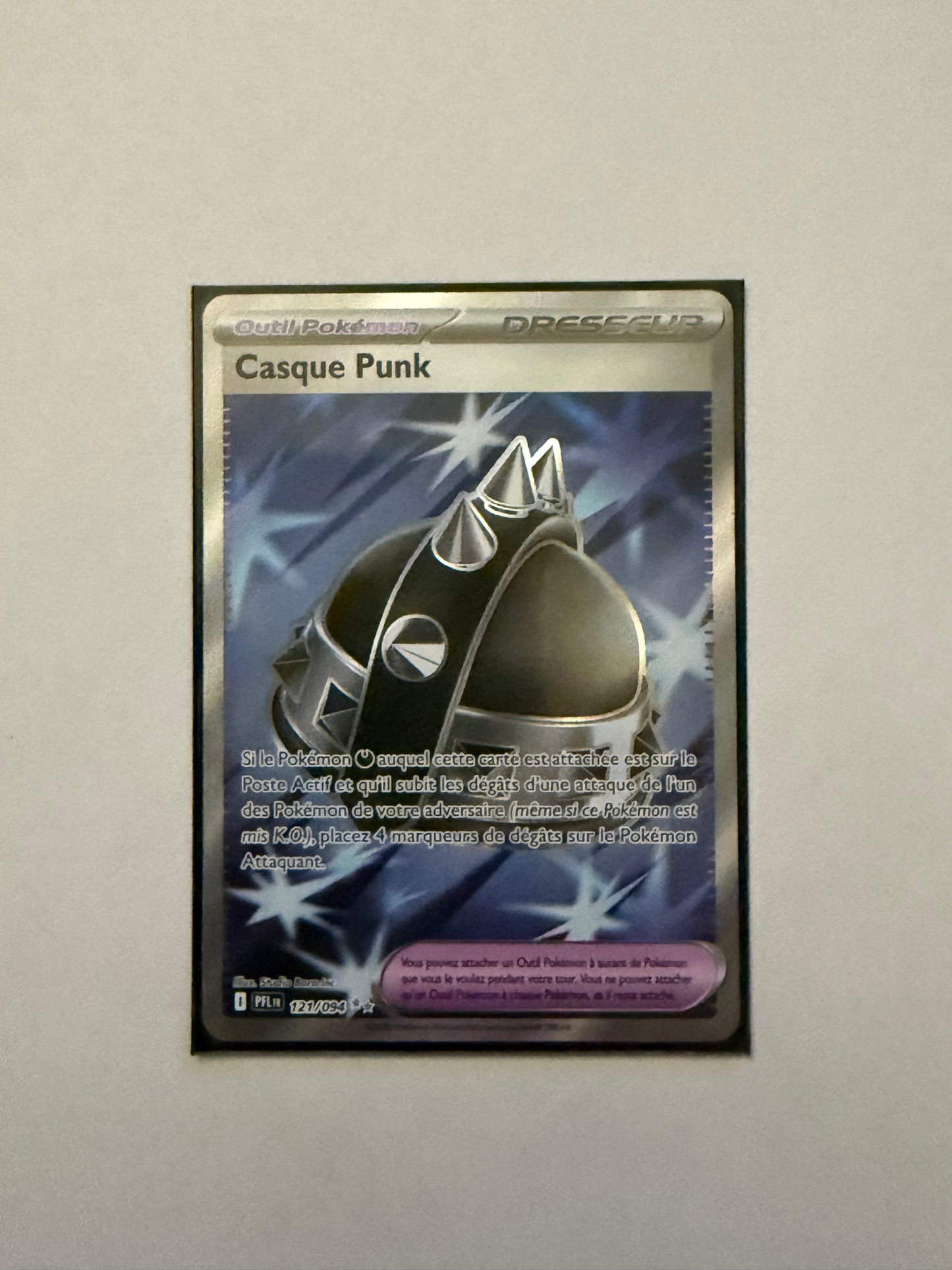 Carte Pokémon FA Casque Punk (Me2 121) Mint Française + 1 carte mystère