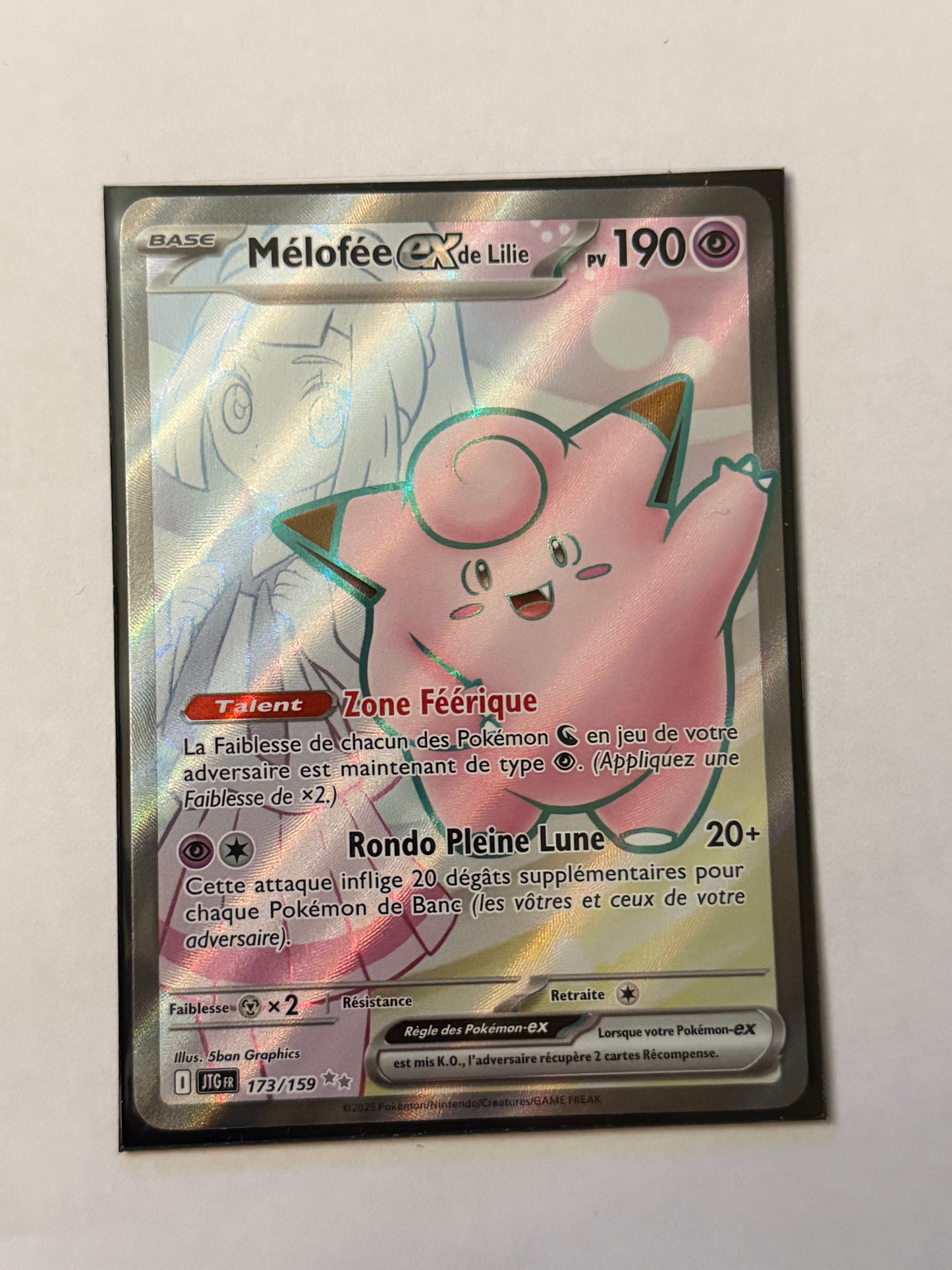 Carte Pokémon FA Melofée (Ev9 173) Mint Française + 1 carte mystère