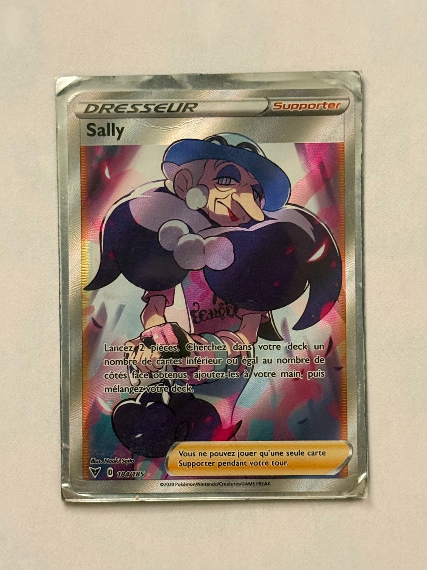 Carte Pokémon FA Sally (Eb4 185) Excellent Française  + 1 carte mystère