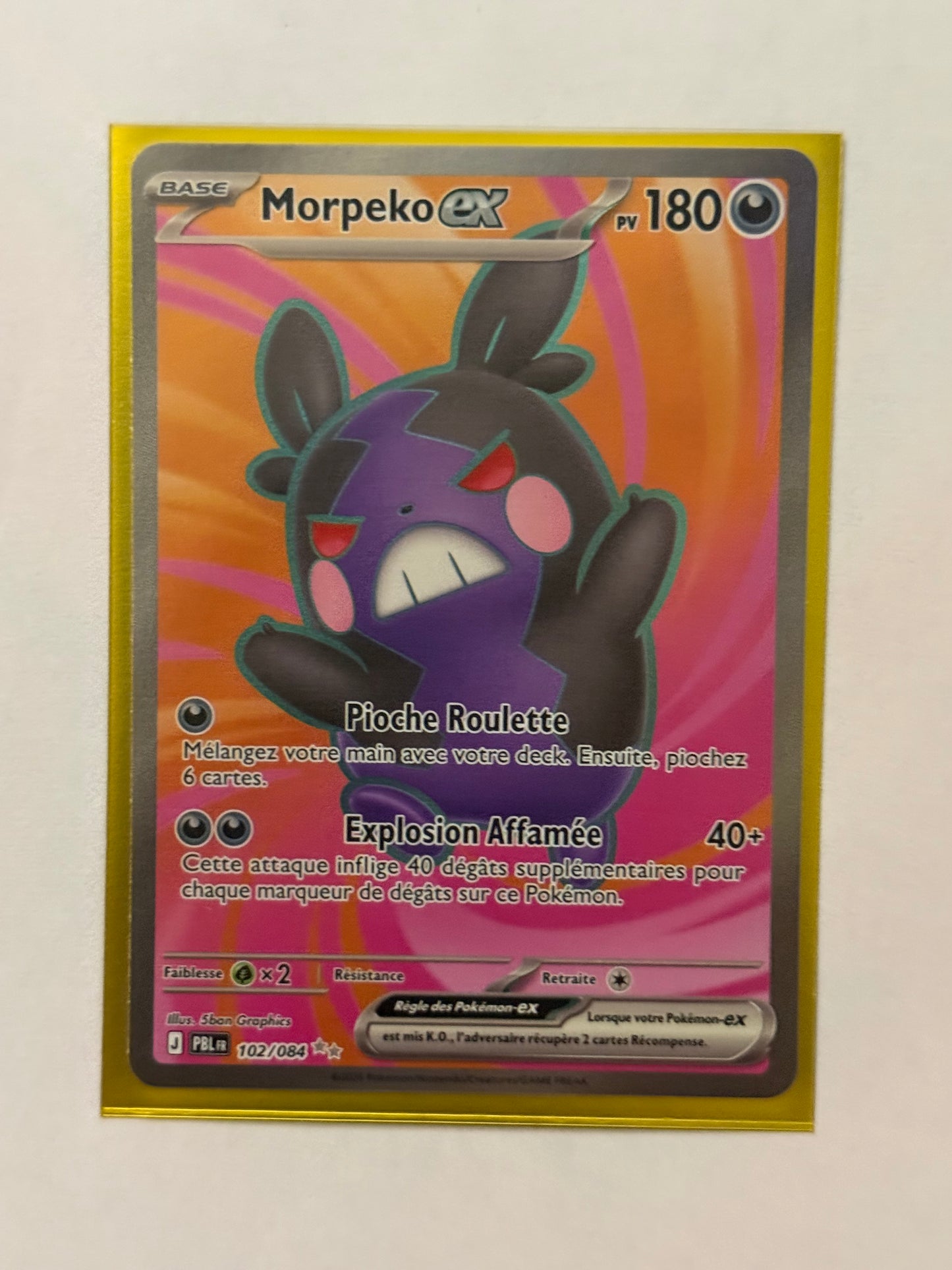 Carte Pokémon FA Morpeko ex (M5 102) Mint Française + 1 carte mystère