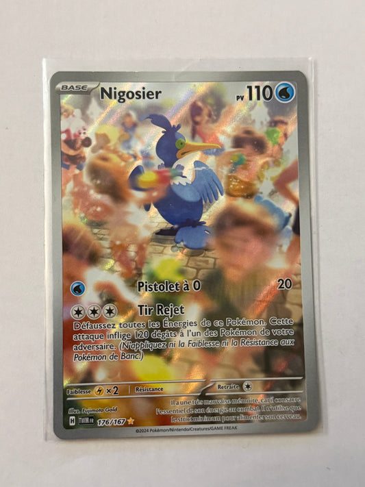 Carte Pokémon AR Nigosier (Ev6 176) Mint Française + 1 carte mystère